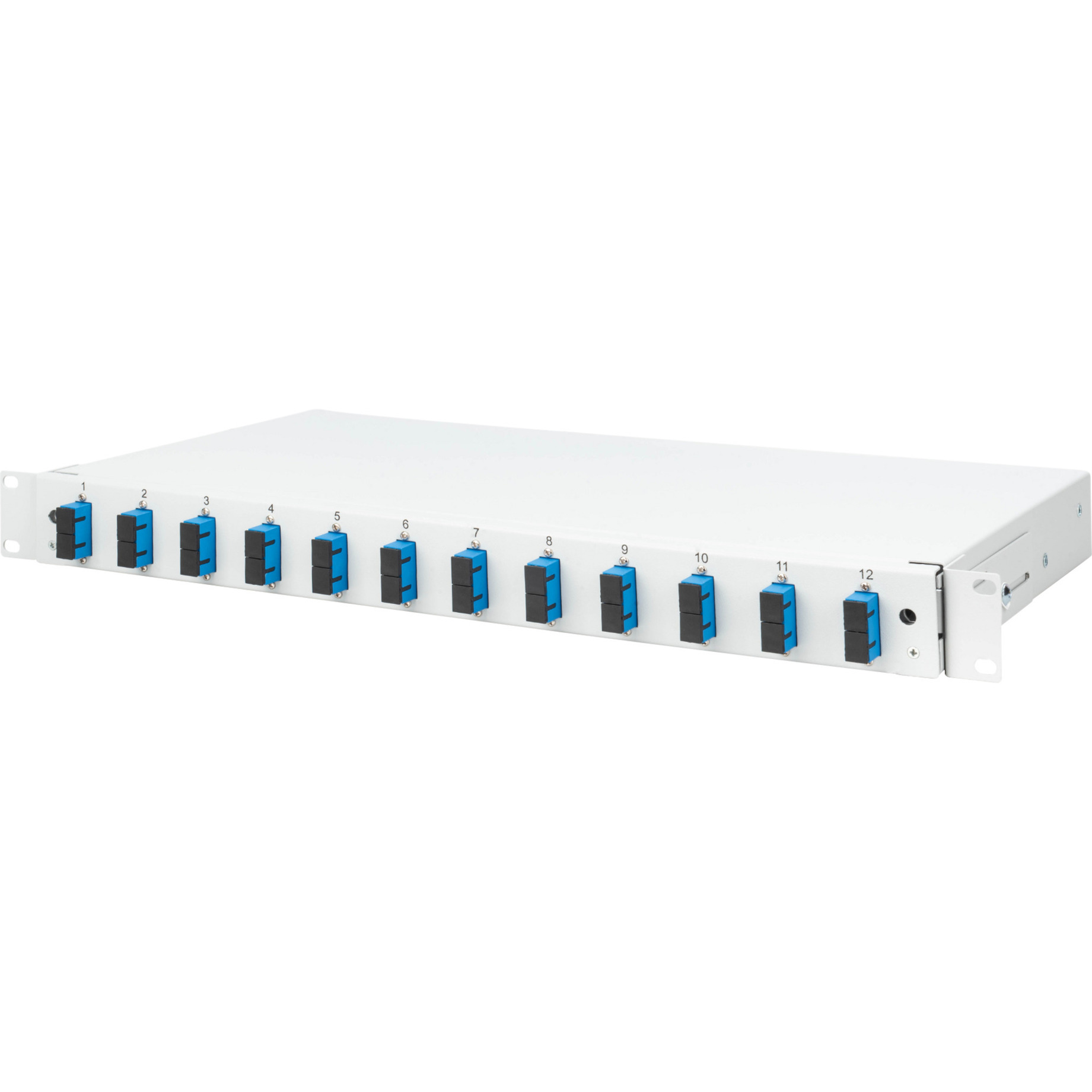 LWL-Spleißbox, bestückt, 12x SC DX, OS2