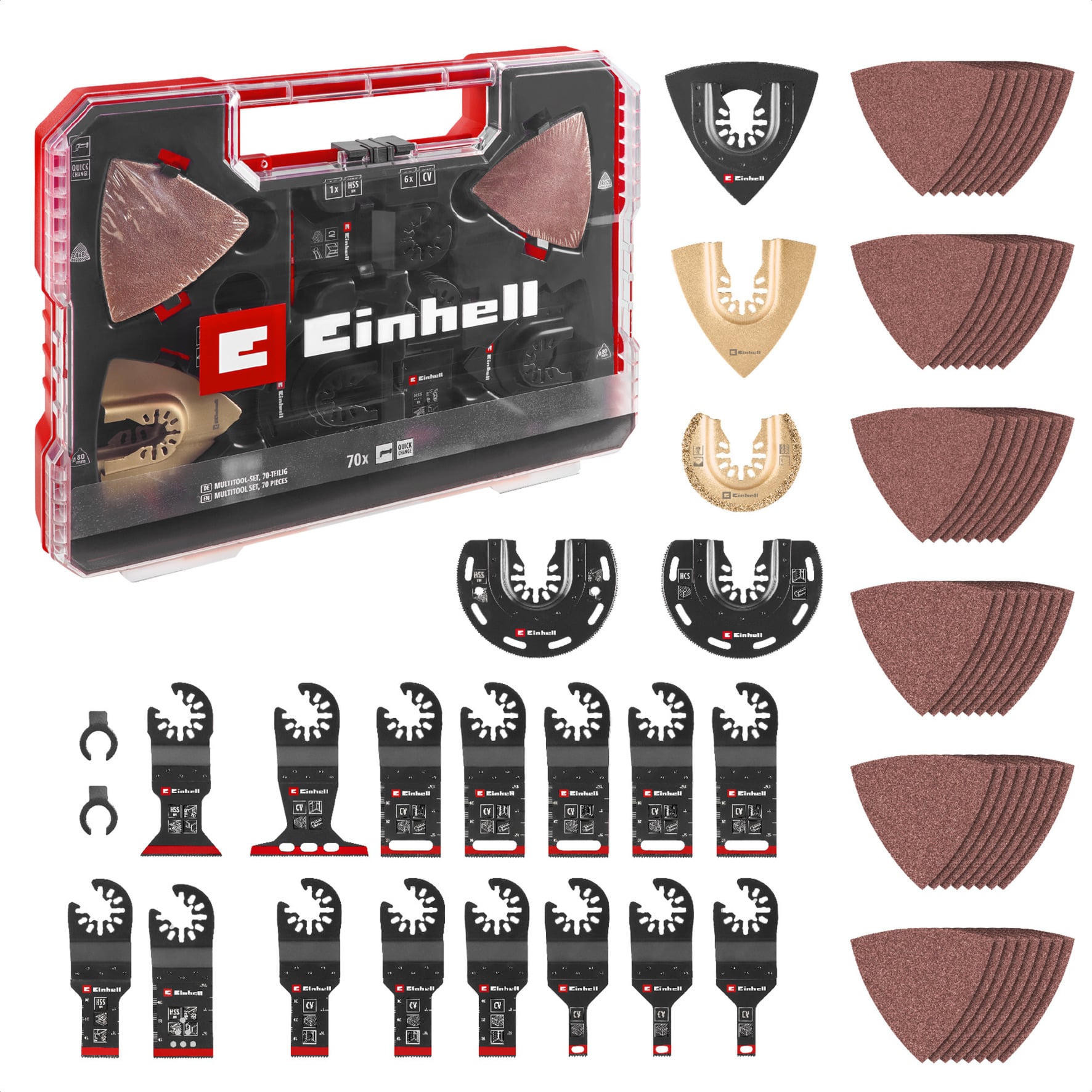 Multitool-Set 70-teilig, in XXL-PLUS-CASE, Sägeblatt-Satz