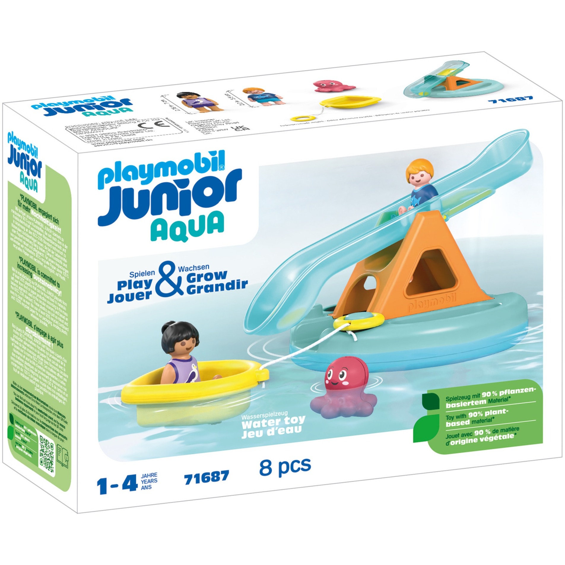 PLAYMOBIL 71687 Junior Aqua: Badeinsel mit Wasserrutsche, Konstruktionsspielzeug | 04008789716873 PLAYMOBIL 71687 Junior Aqua: Badeinsel mit Wasserrutsche, Konstruktionsspielzeug | 04008789716873