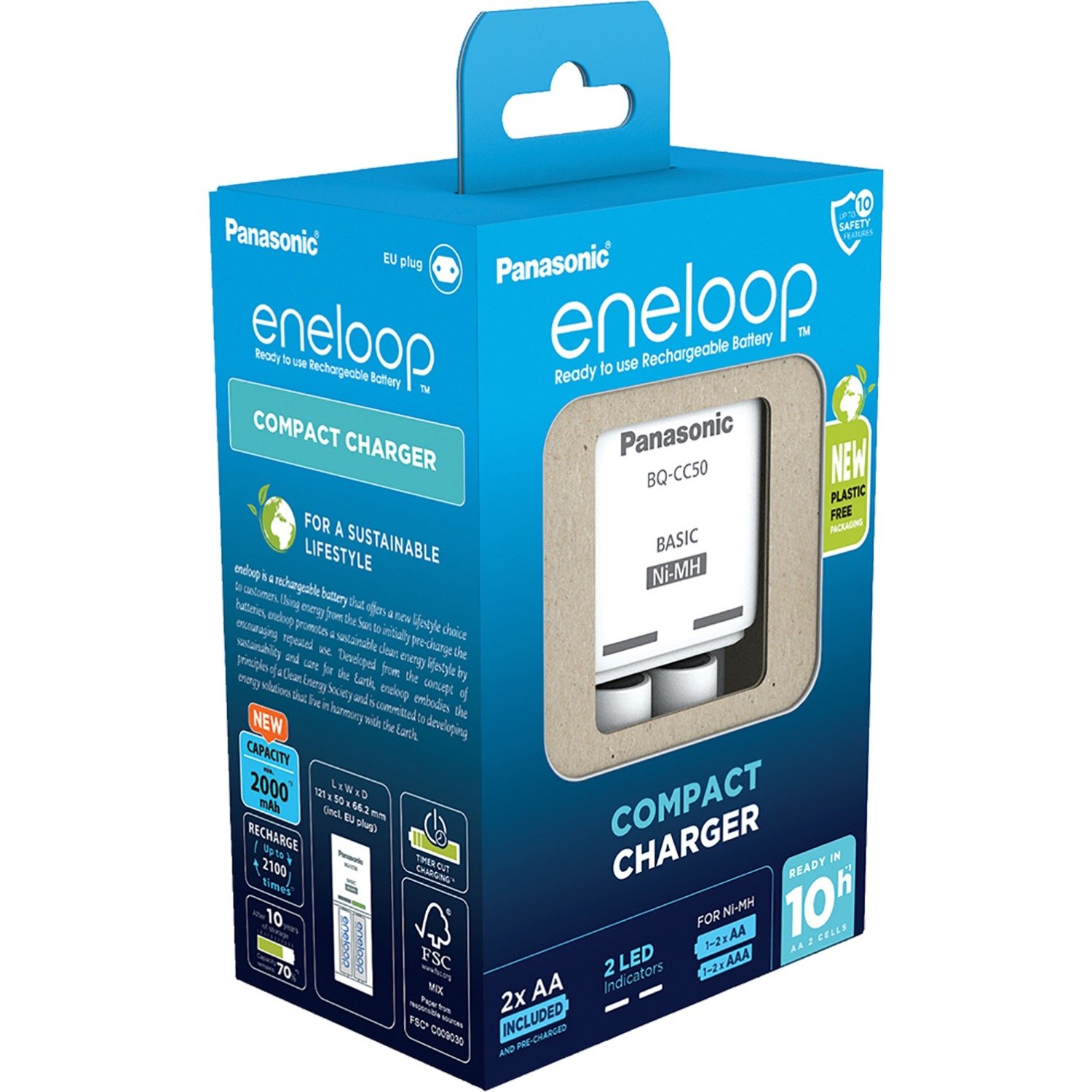Panasonic Ladegerät eneloop Compact Charger BQ-CC50 | 05410853063872