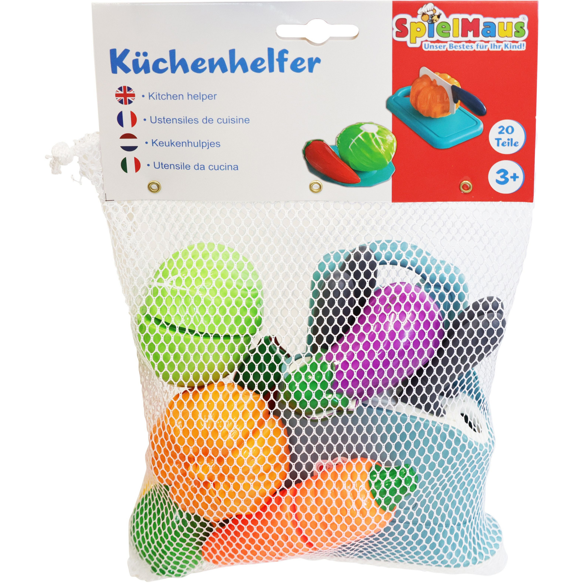 Küchenhelfer Set, 20 Teile, Spielküchenzubehör für Kinder