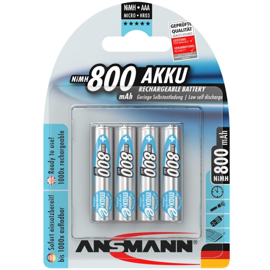Ansmann maxE 800mAh NiMh, Akku | 04013674350421 Ansmann maxE 800mAh NiMh, Akku | 04013674350421