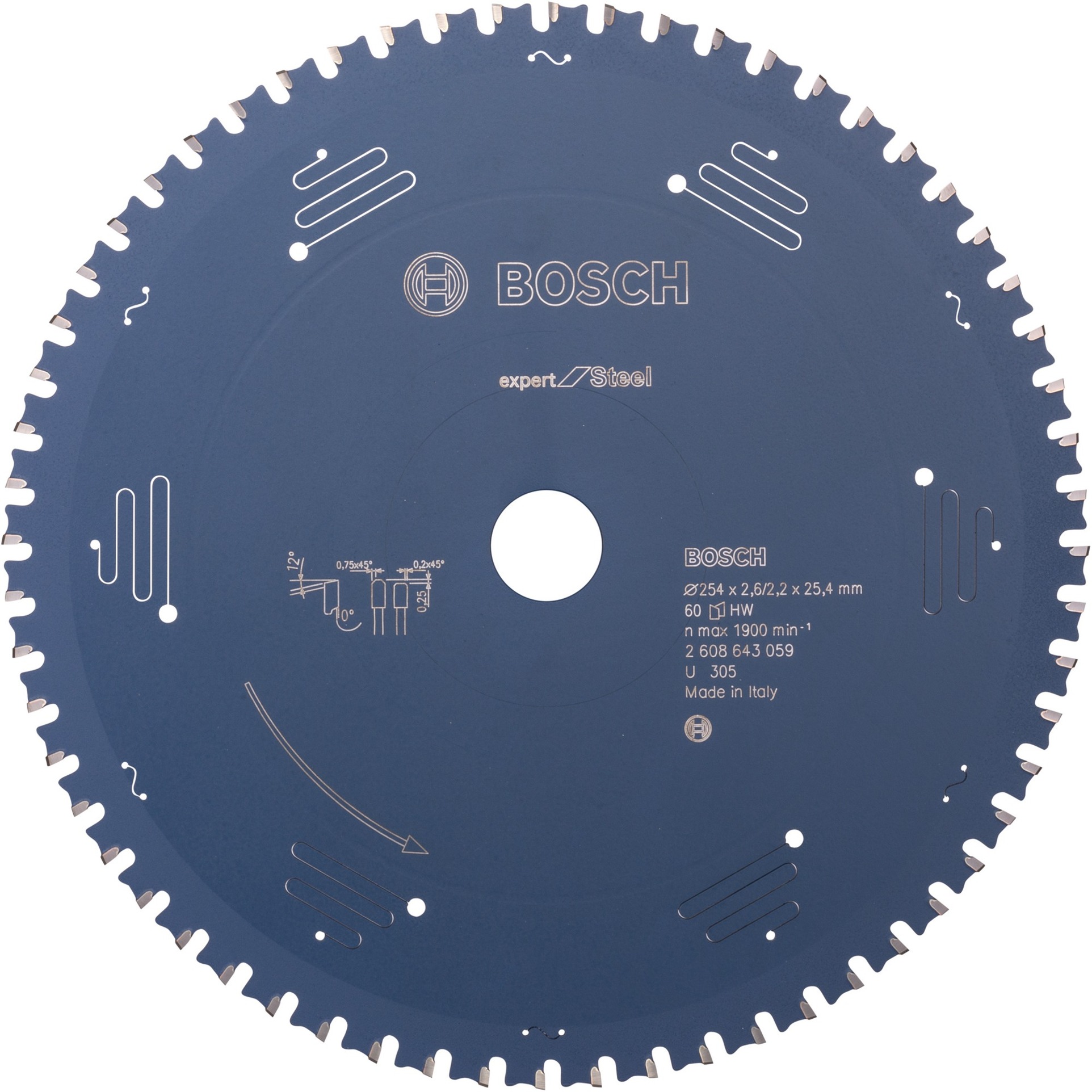 EXPERT Steel Kreissägeblatt, Ø 254mm, 60Z