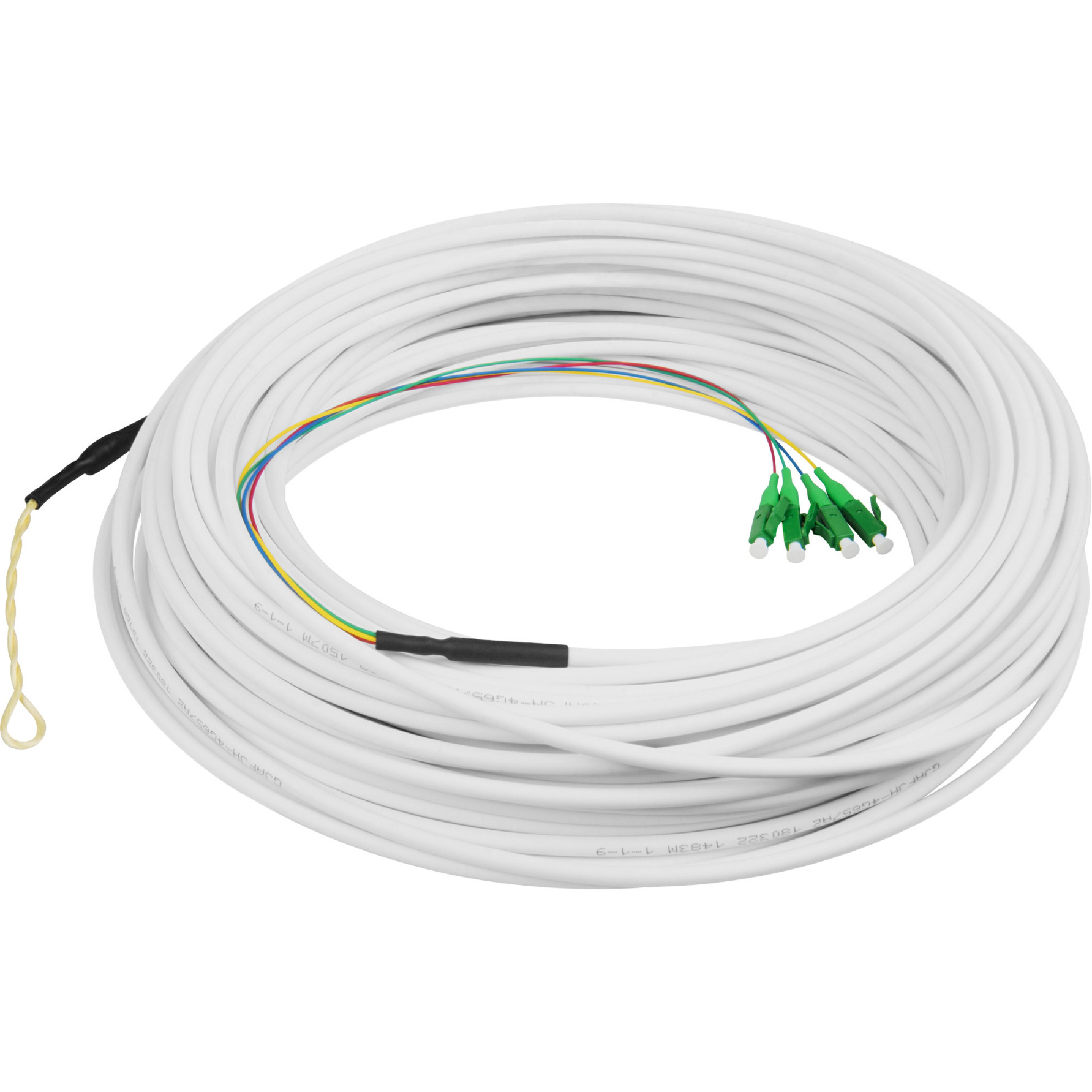 FTTH Drop Kabel, Singlemode, 4 Fasern, 4 LC/APC