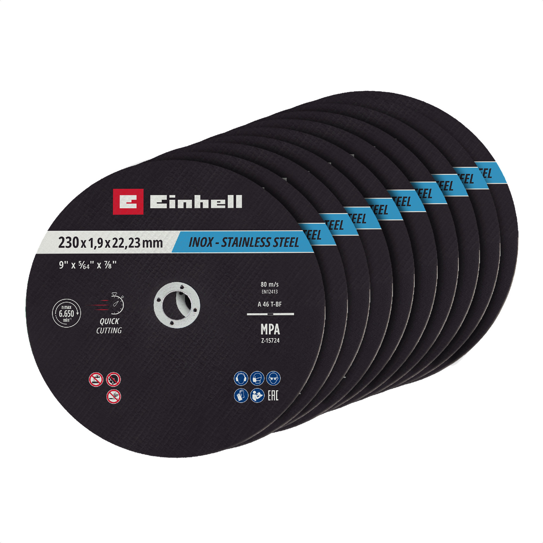 Trennscheibe dünn, Ø 230 x 2,0mm, 10 Stück