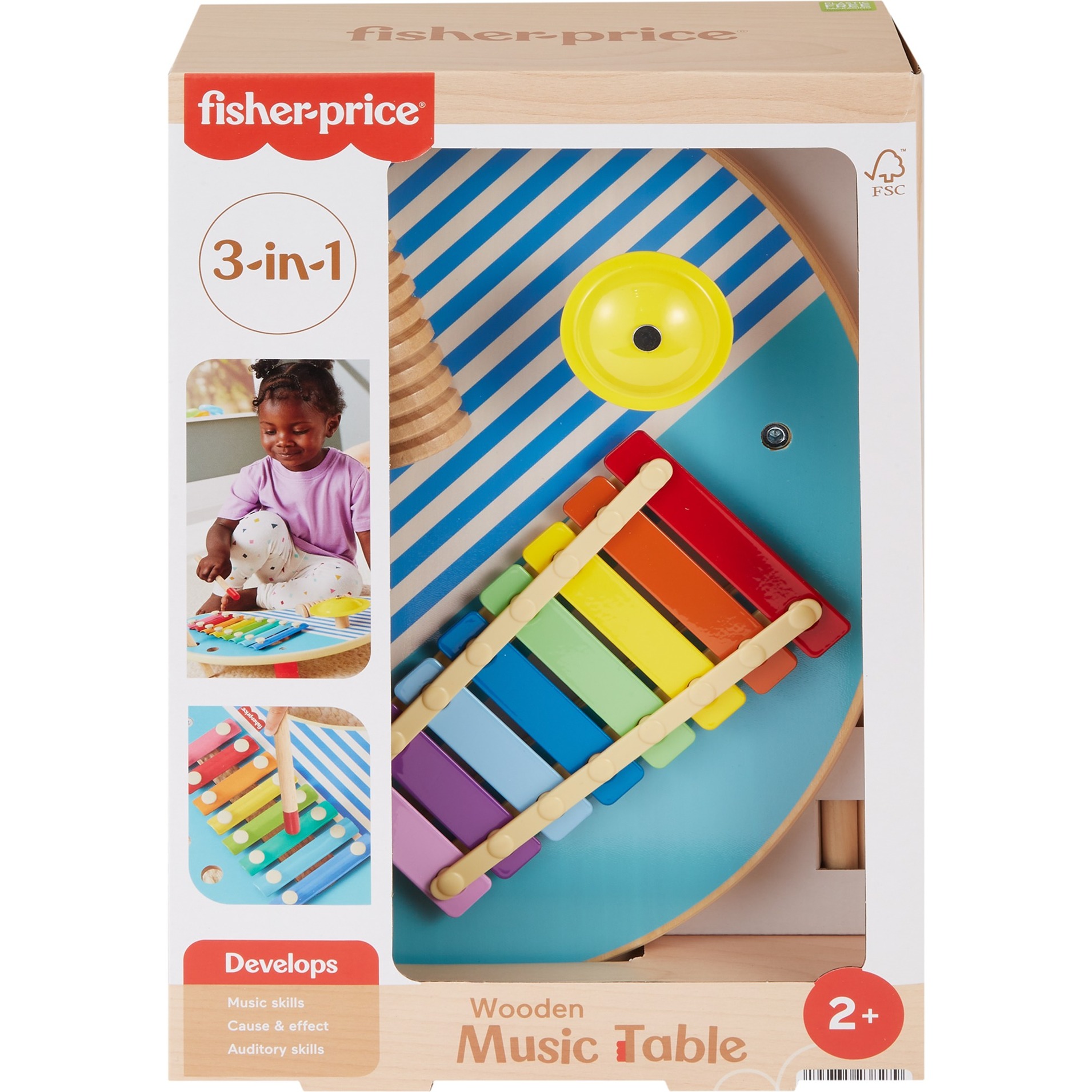 Fisher-Price Holz-Musiktisch, Musikspielzeug | 00194735238279