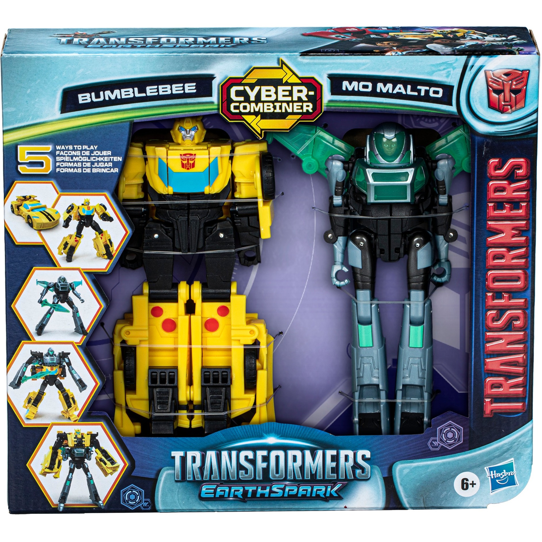 Hasbro Transformers EarthSpark Cyber-Combiner Bumblebee und Mo Malto, Spielfigur | 05010996195807 Hasbro Transformers EarthSpark Cyber-Combiner Bumblebee und Mo Malto, Spielfigur | 05010996195807