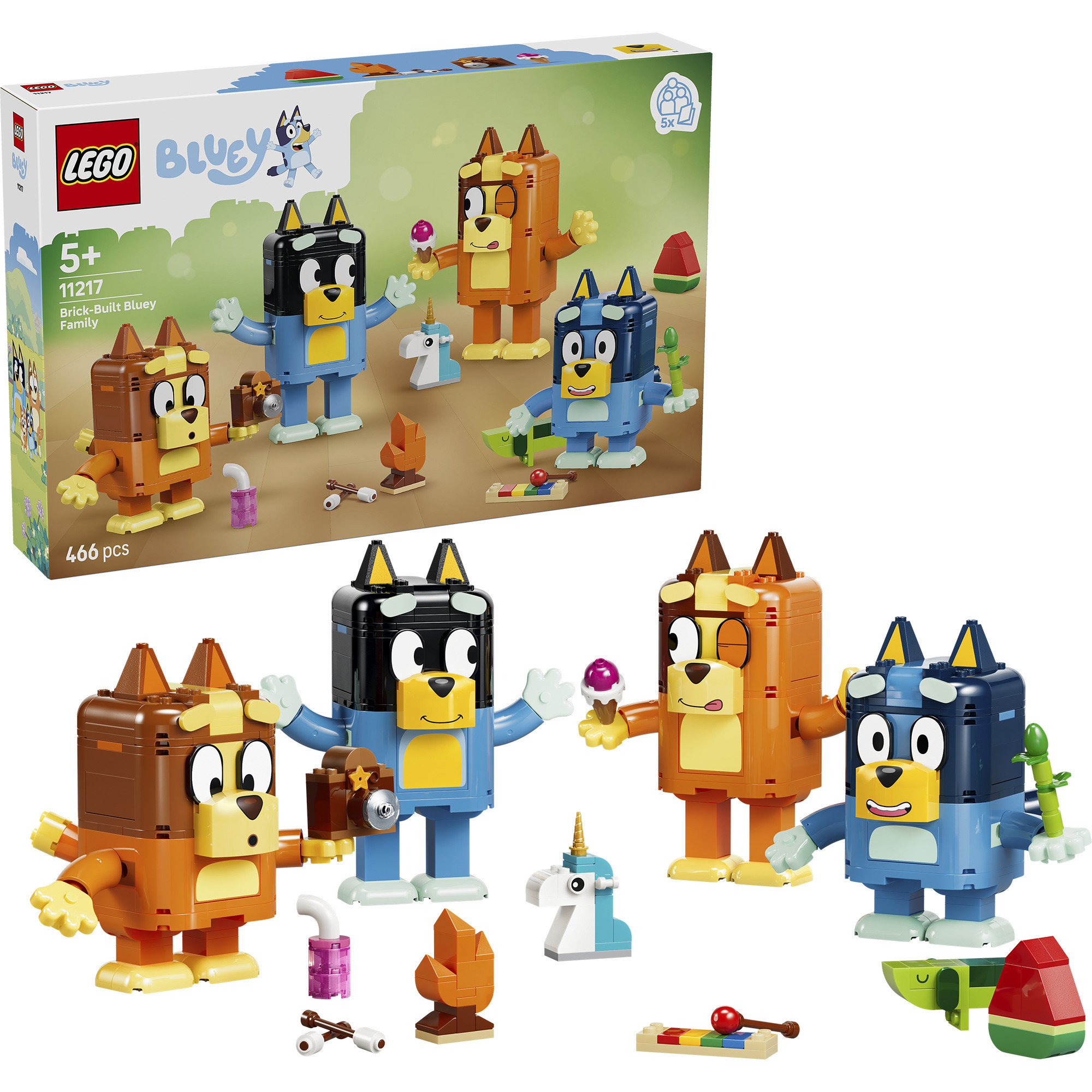 11217 Bluey Blueys Familie aus LEGO Steinen, Konstruktionsspielzeug