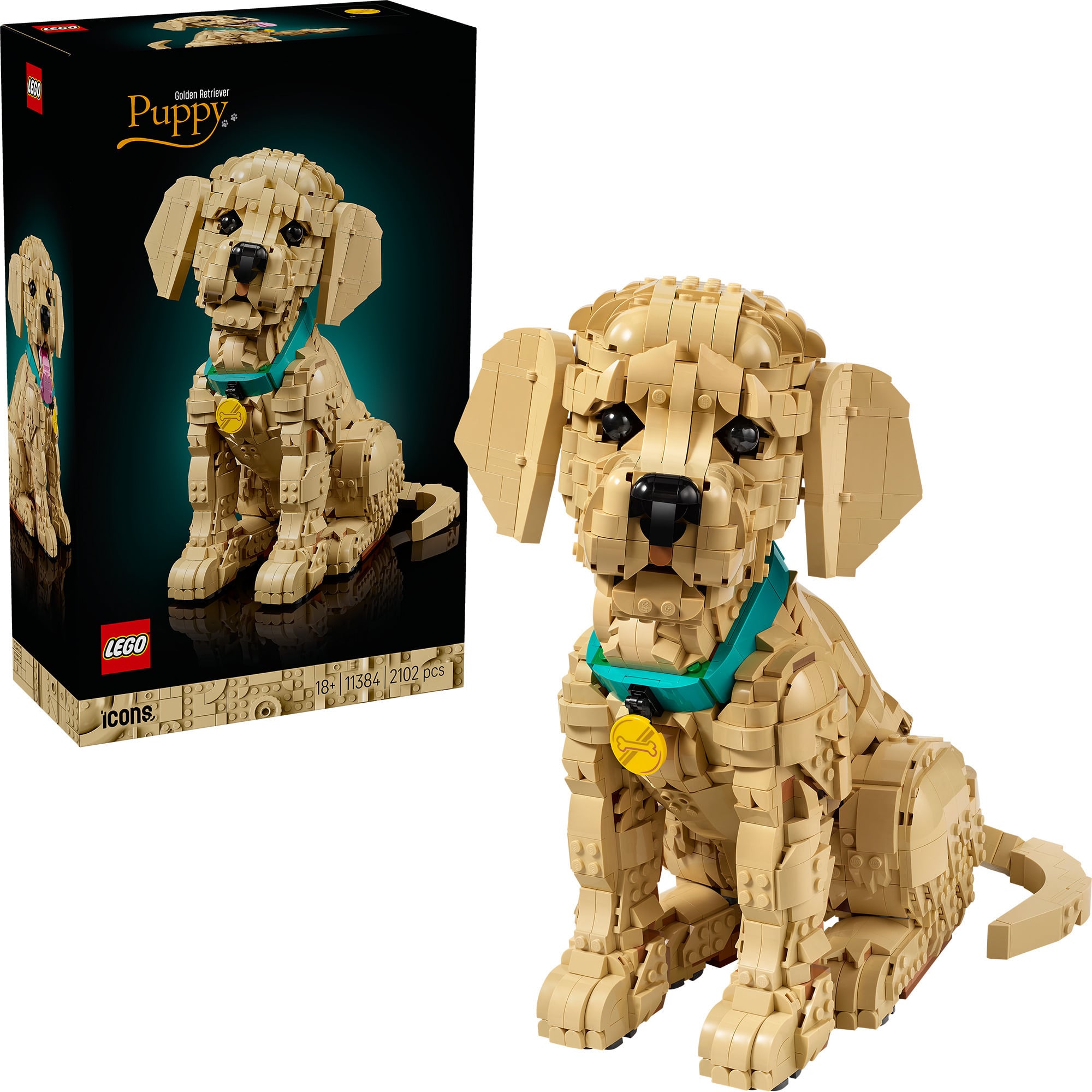 11384 Icons Golden Retriever Welpe, Konstruktionsspielzeug