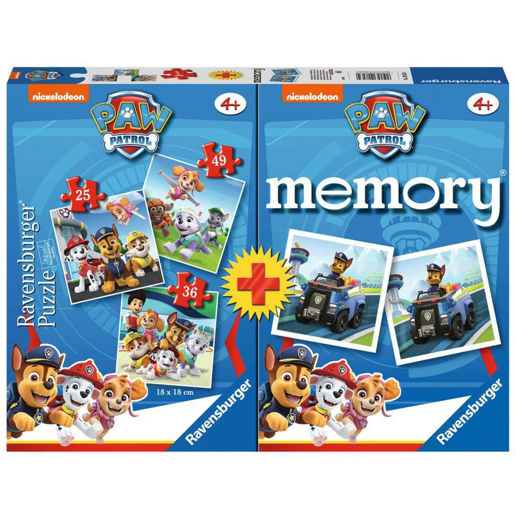 Paw Patrol Multipack - 3 Puzzles und Memory