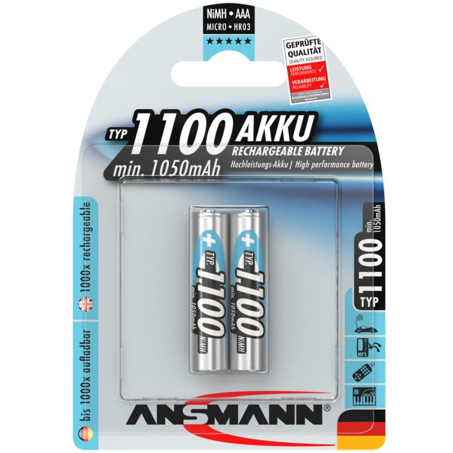 Ansmann 1100mAh NiMh Professional, Akku | 04013674352227 Ansmann 1100mAh NiMh Professional, Akku | 04013674352227