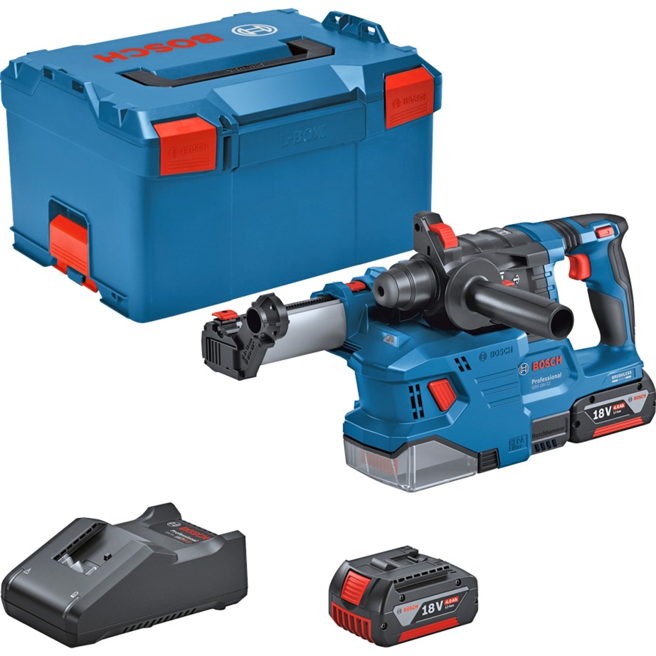 Bosch Akku-Bohrhammer GBH 18V-22 Professional, 18Volt, mit GDE 18V-12 | 04053423243727 Bosch Akku-Bohrhammer GBH 18V-22 Professional, 18Volt, mit GDE 18V-12 | 04053423243727