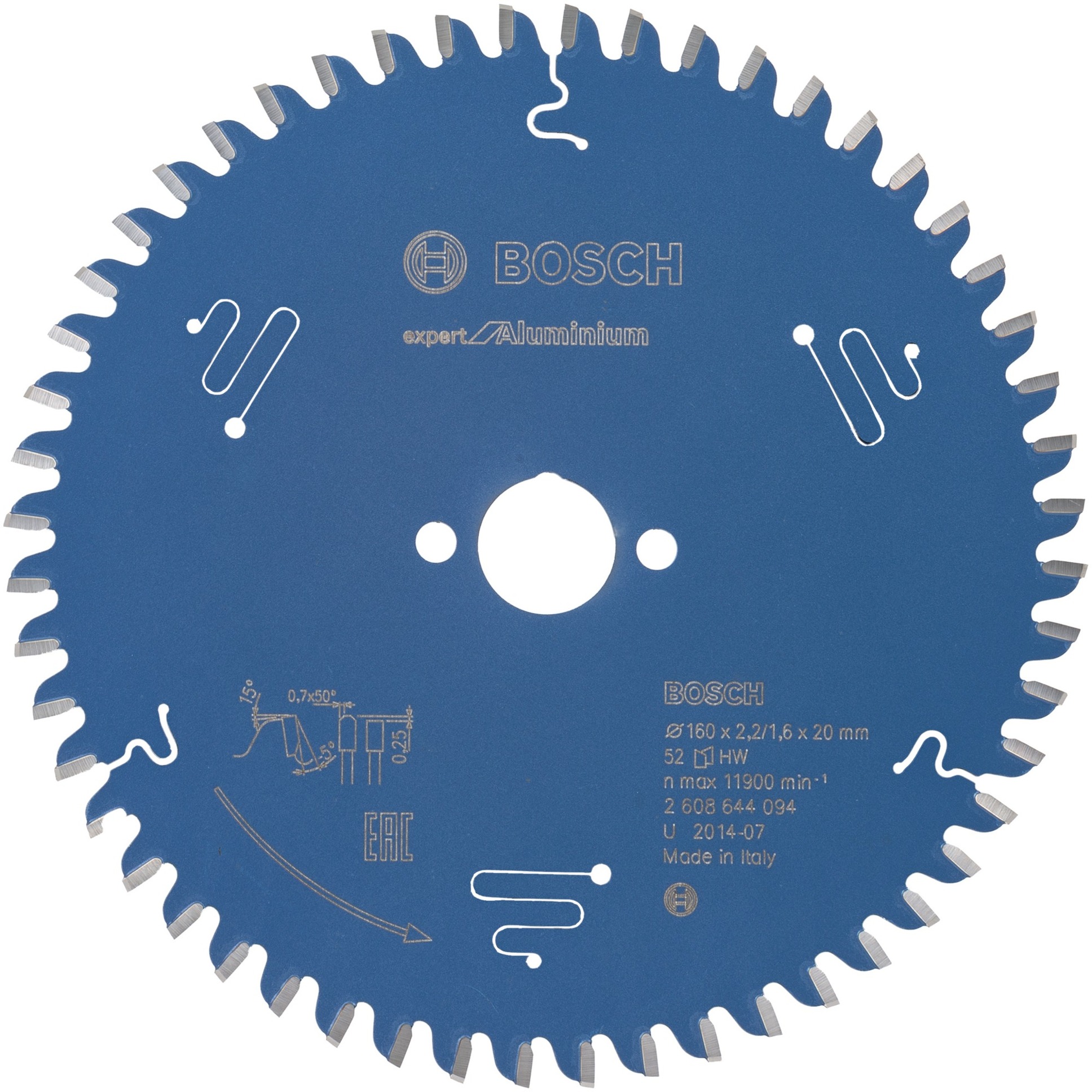 Kreissägeblatt Expert for Aluminium, Ø 160mm, 52Z