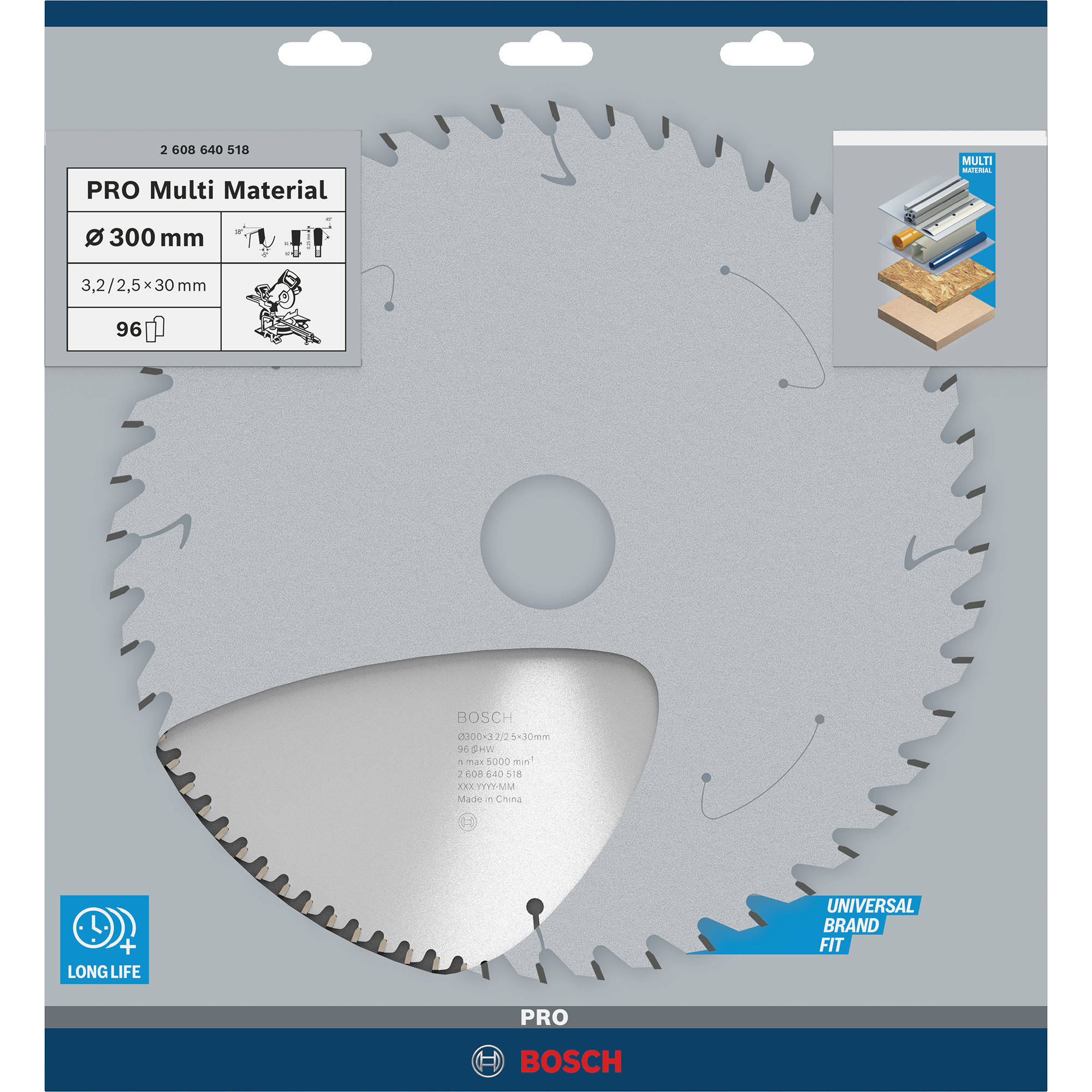 PRO Multi Material Kreissägeblatt, Ø 300mm, 96Z