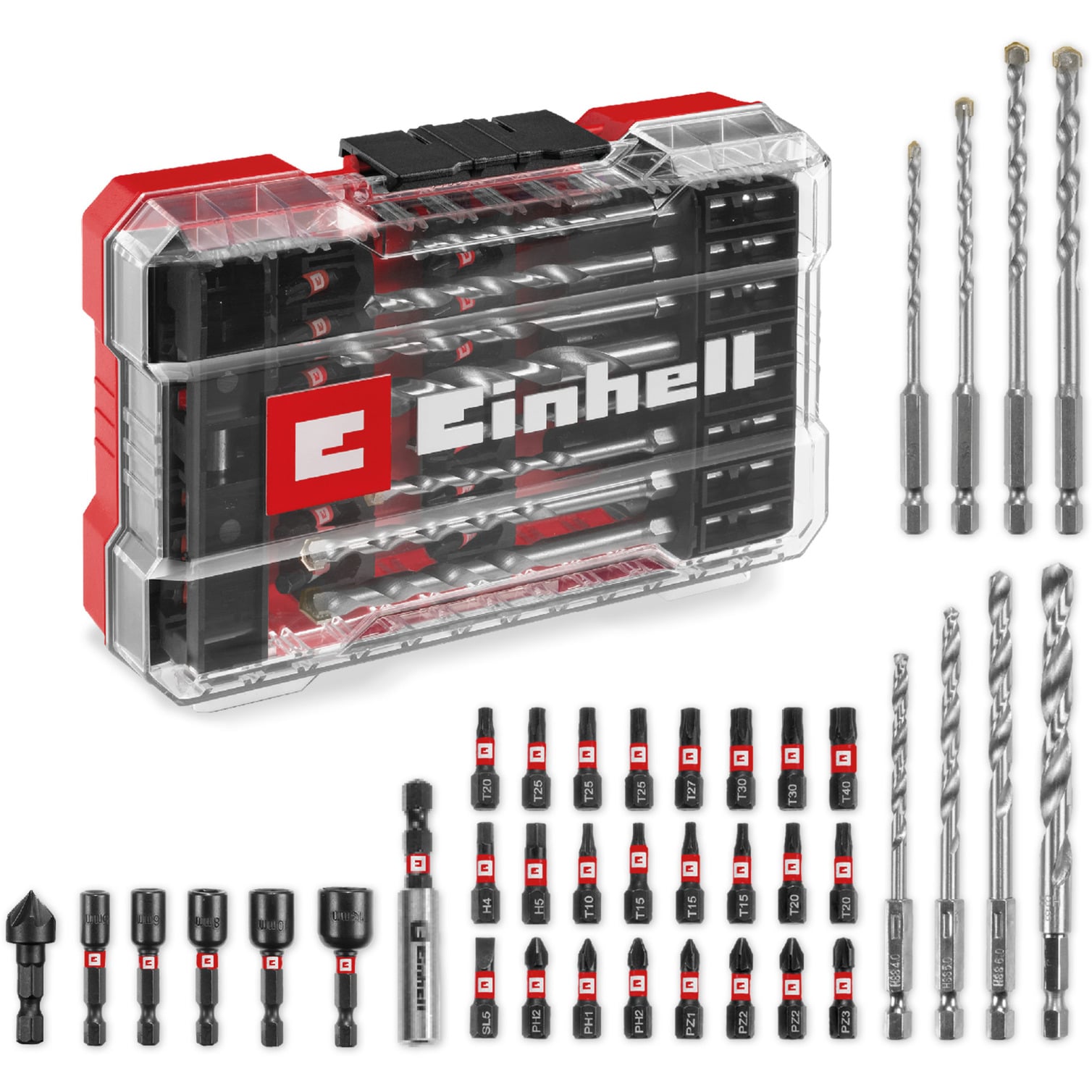 Impact-Bit-Set mit Metall- und Universalbohrern in M-CASE, 39-teilig, Bohrer- & Bit-Satz