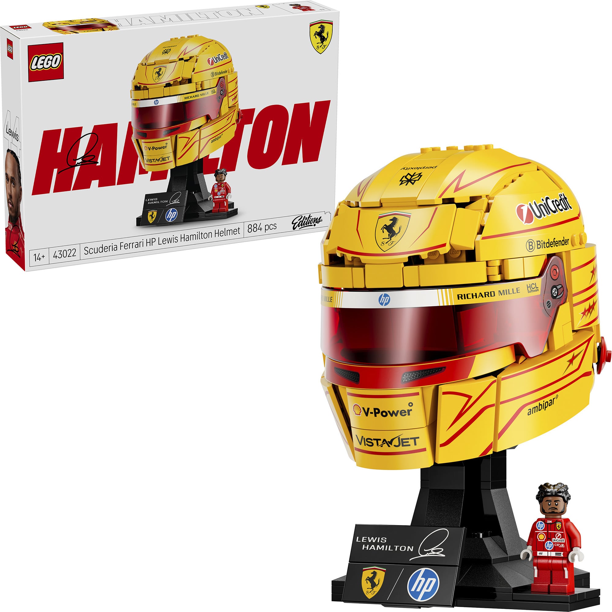 43022 Editions Scuderia Ferrari HP Lewis Hamilton Helm, Konstruktionsspielzeug