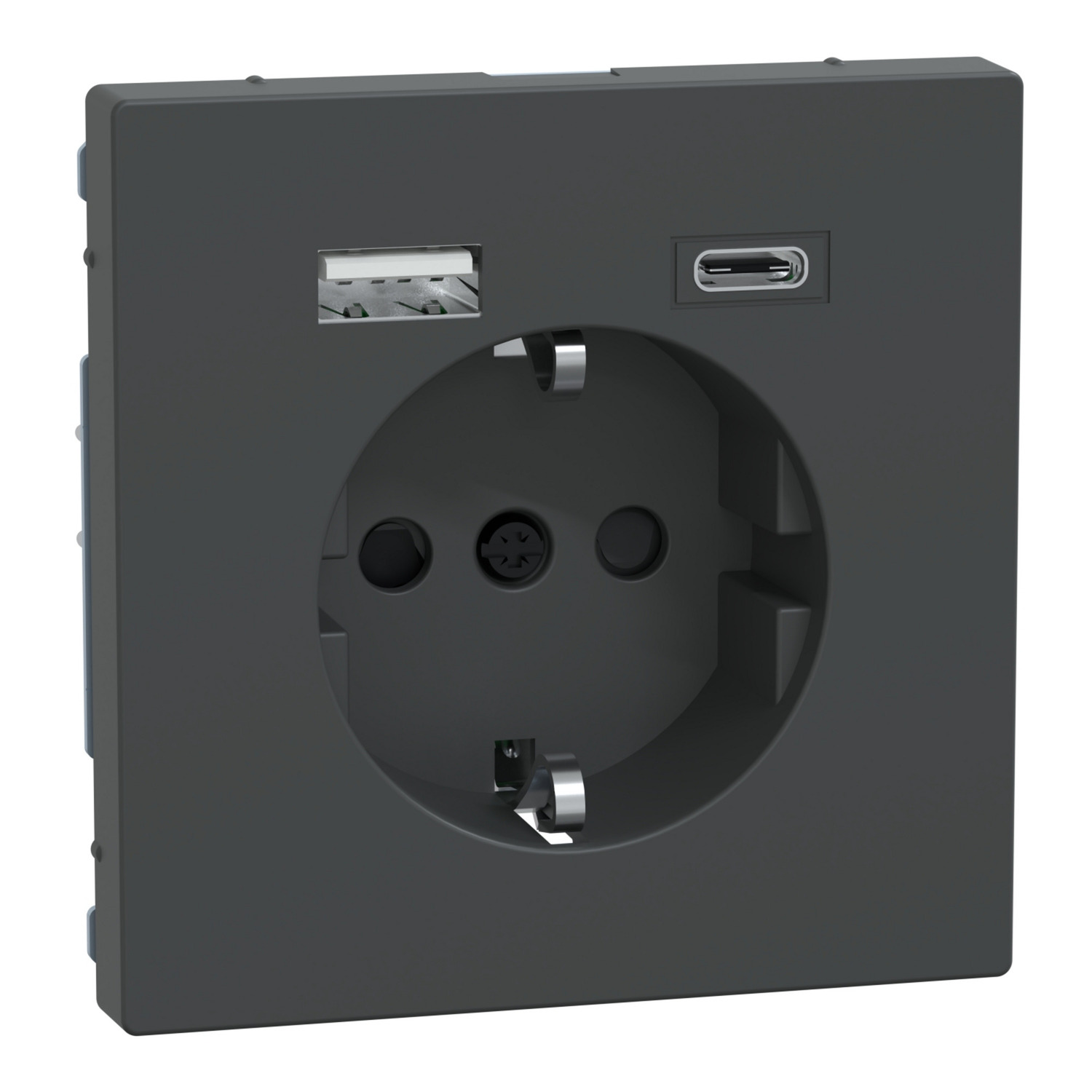 Schutzkontakt Steckdose mit USB Ladegerät Typ MEG2367-6034, Unterputz, 16 Ampere, 250 Volt