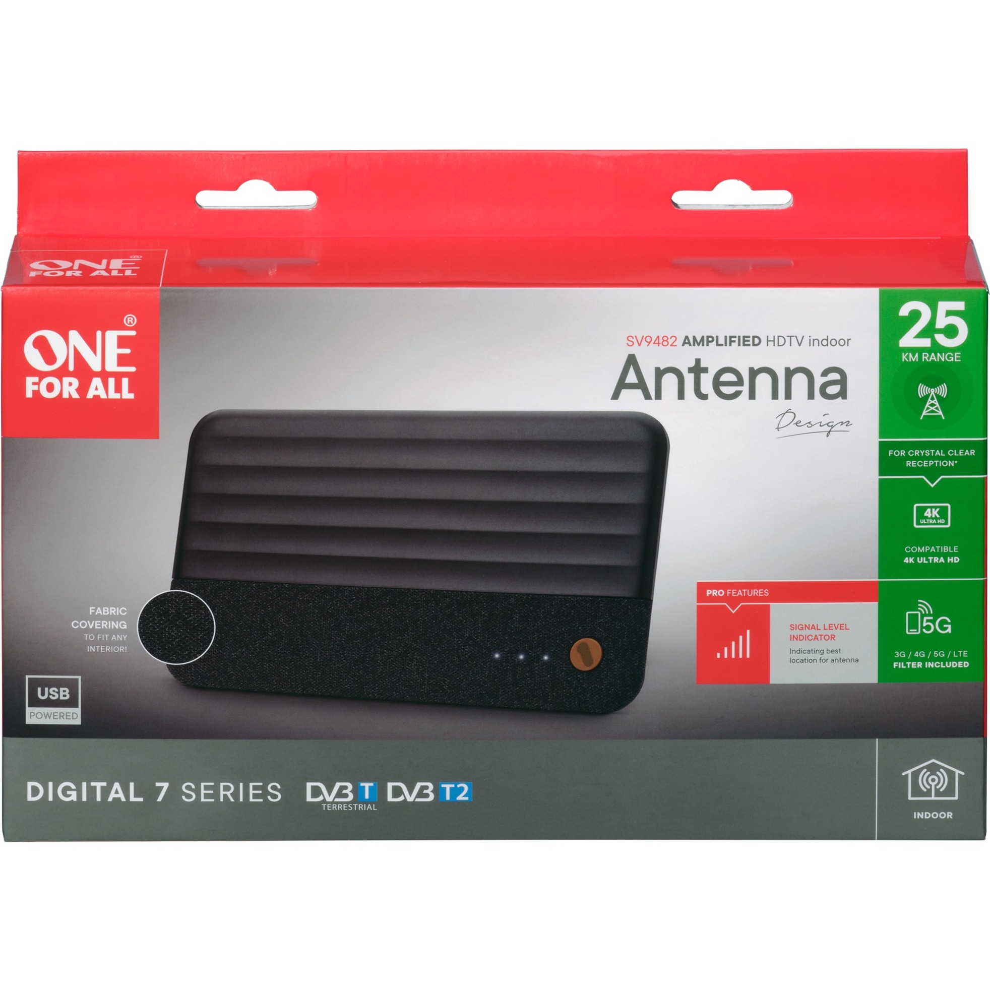 One For All Verstärkte Zimmerantenne SV9482-5G | 08716184074387