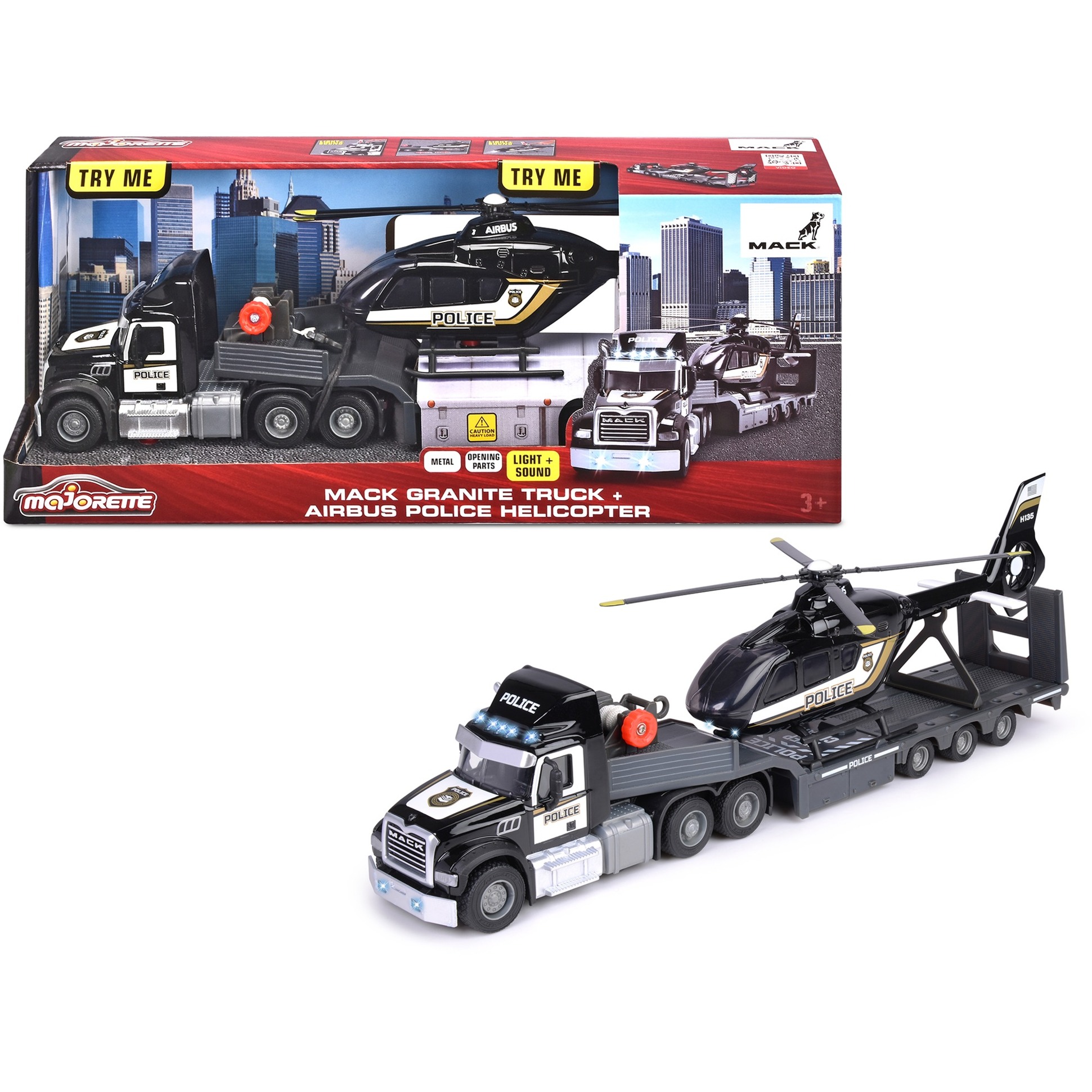 Simba Mack Truck + Police Helicopter, Spielfahrzeug | 03467452073681 Simba Mack Truck + Police Helicopter, Spielfahrzeug | 03467452073681