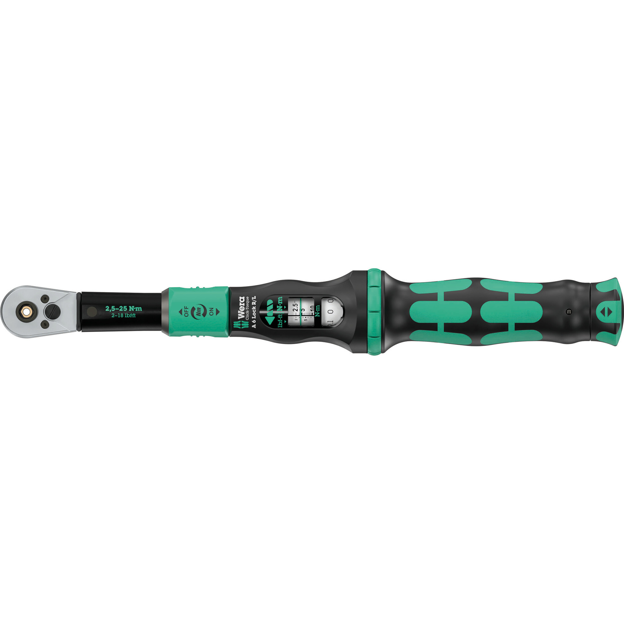 Drehmomentschlüssel mit Durchsteckvierkant Click-Torque Lock A 6 R/L