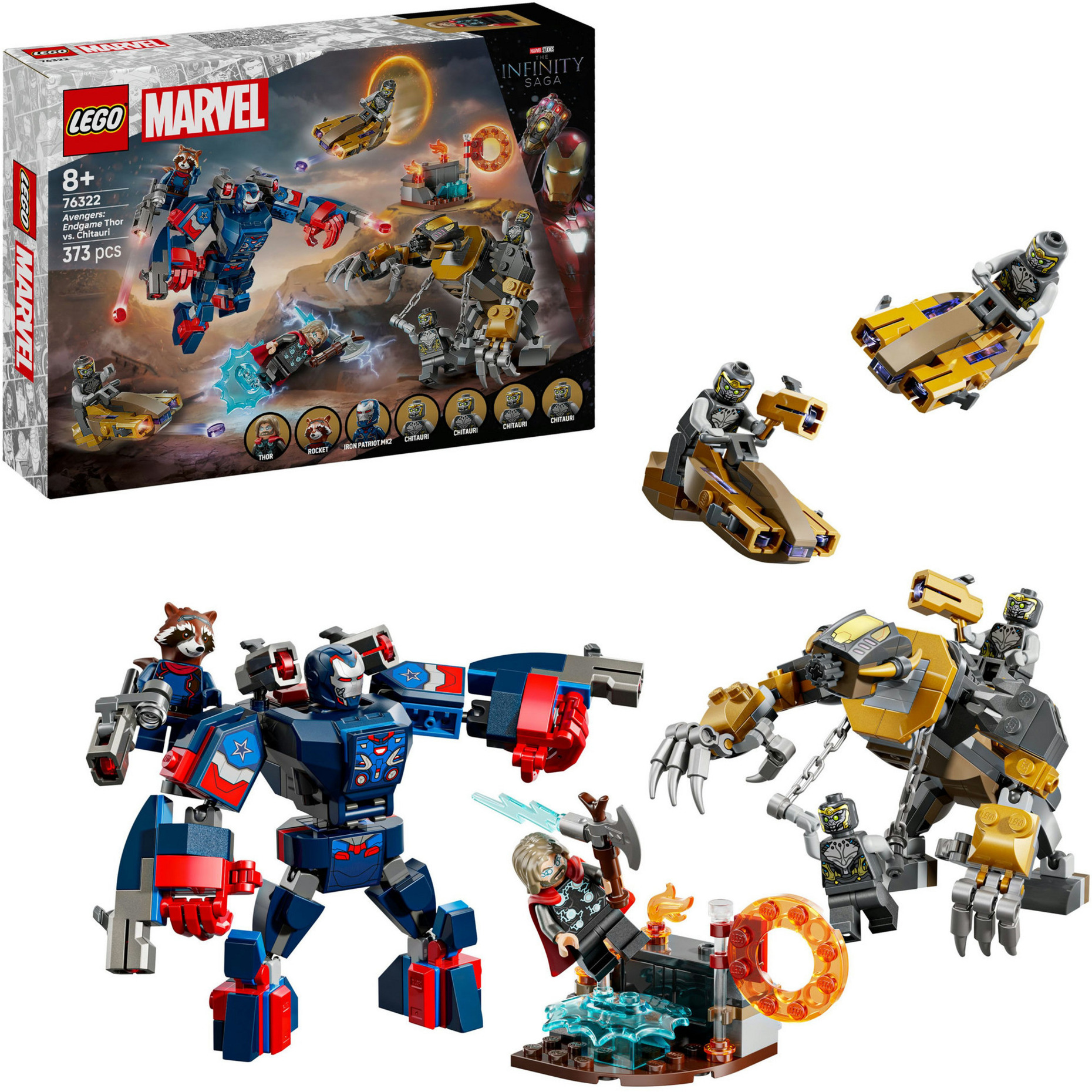 76322 Marvel Super Heroes Avengers: Endgame Thor vs. Chitauri, Konstruktionsspielzeug