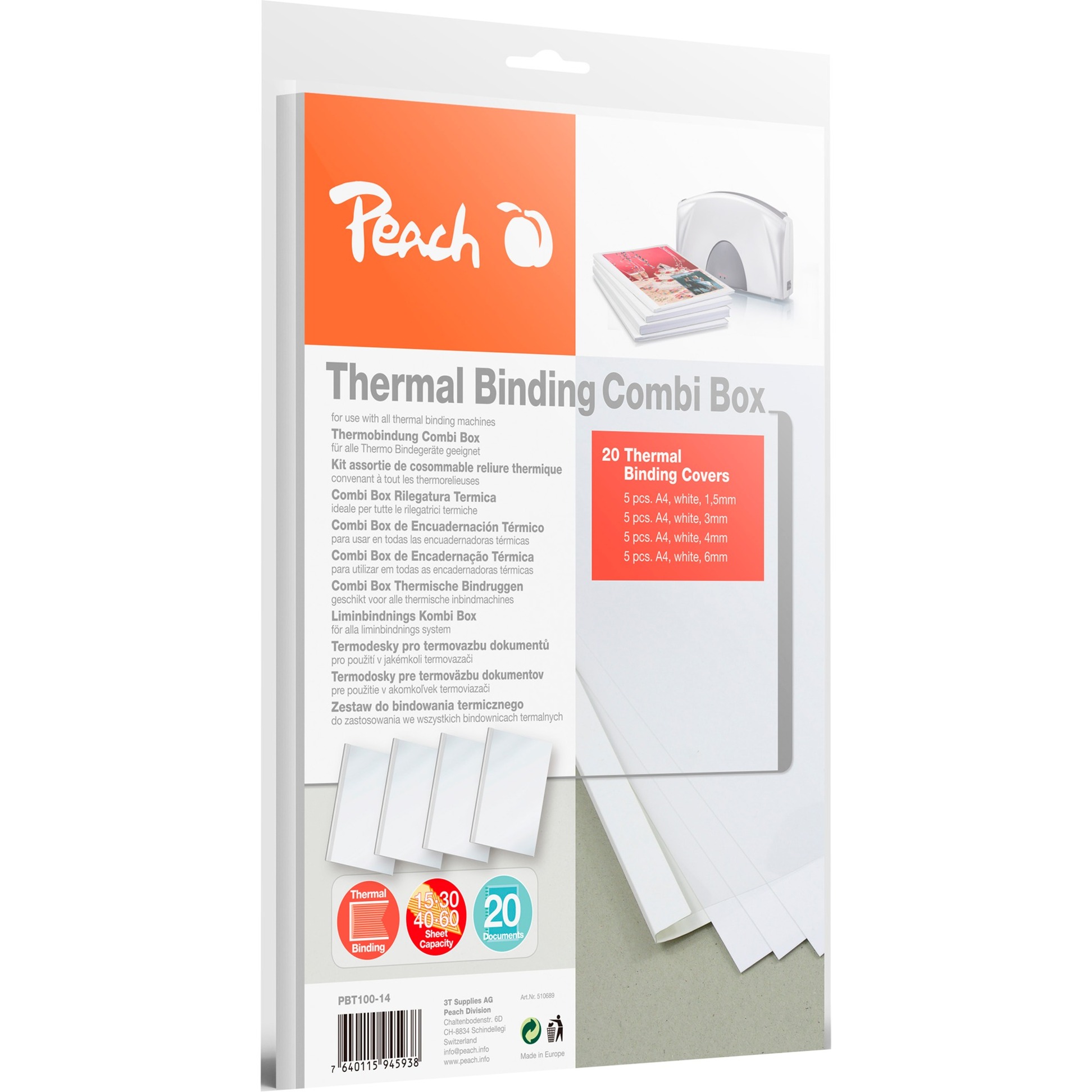 Peach Thermobindemappen Spar Set A4 | 07640115945938 Peach Thermobindemappen Spar Set A4 | 07640115945938