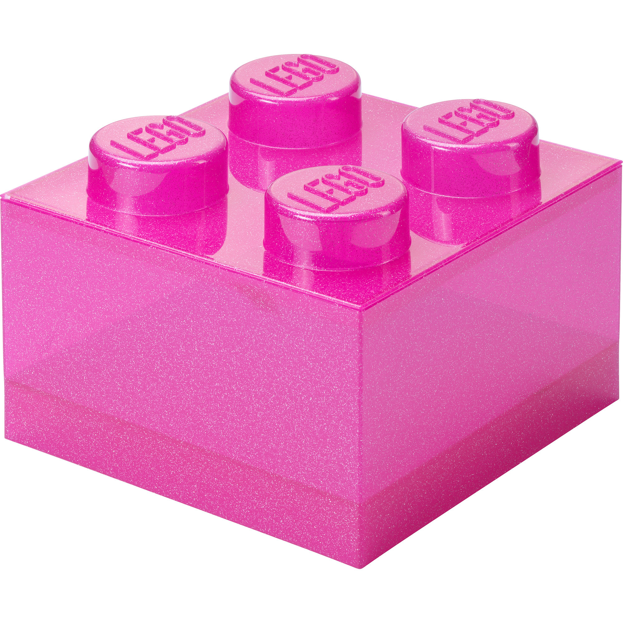 LEGO Storage Brick 4 Top Lid Glitter , Aufbewahrungsbox