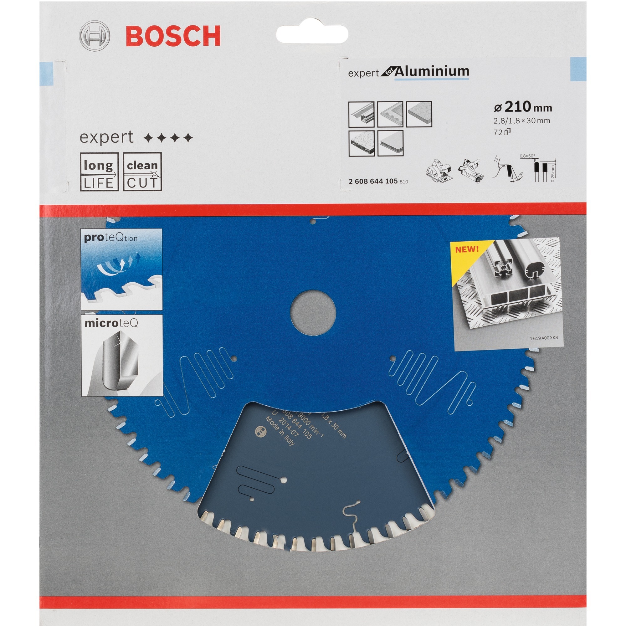 Kreissägeblatt Expert for Aluminium, Ø 210mm, 72Z