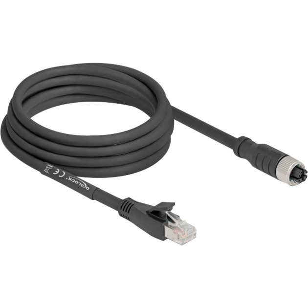 M12 Kabel X-kodiert 8 Pin Buchse > RJ-45 Stecker, Cat.5e S/FTP
