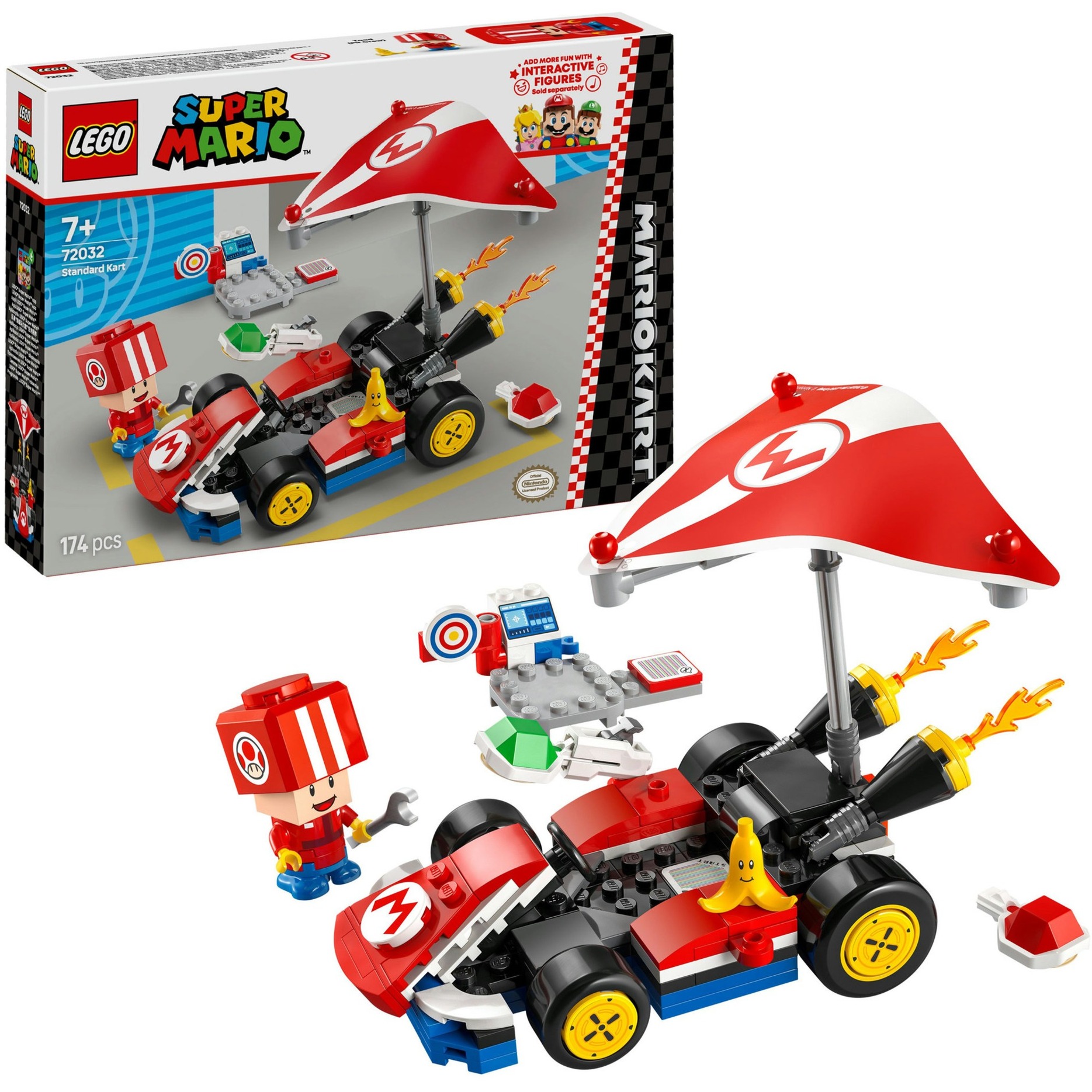 72032 Super Mario - Mario Kart: Standard-Kart, Konstruktionsspielzeug