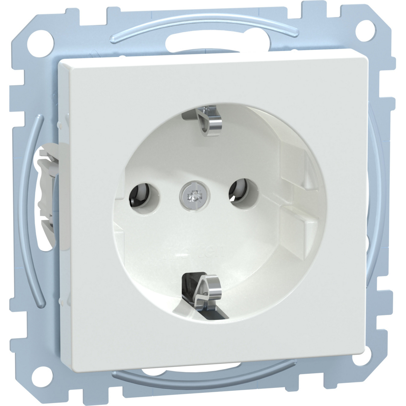 Schutzkontakt-Steckdose mit Steckklemme, Unterputz, 16 Ampere, 250 Volt, System M