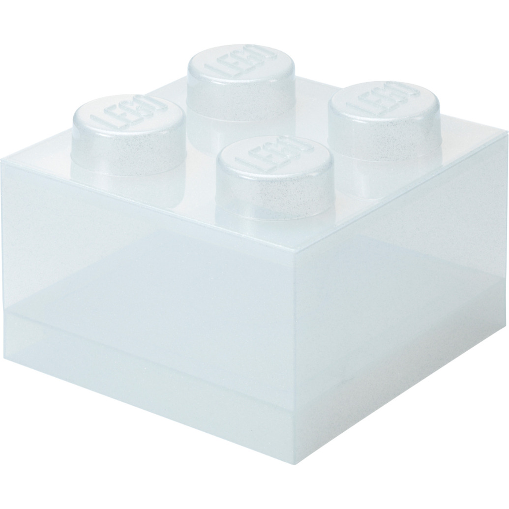 LEGO Storage Brick 4 Top Lid Glitter , Aufbewahrungsbox