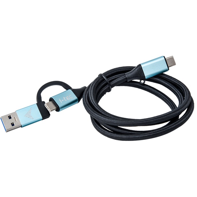 USB-C > USB-C Kabel, integrierter USB 3.0 Adapter, PD