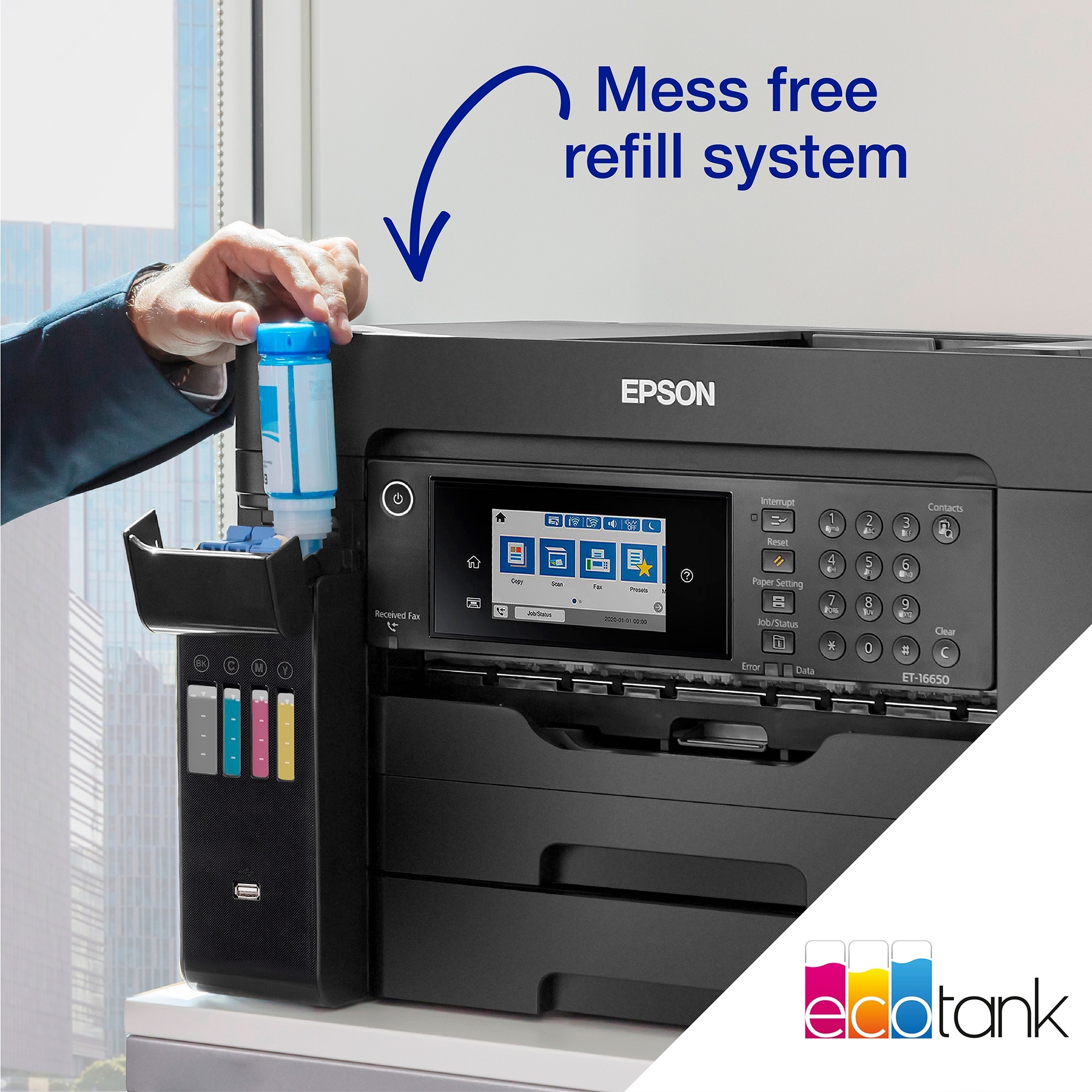 Epson EcoTank ET16600, Multifunktionsdrucker schwarz, USB, LAN, WLAN