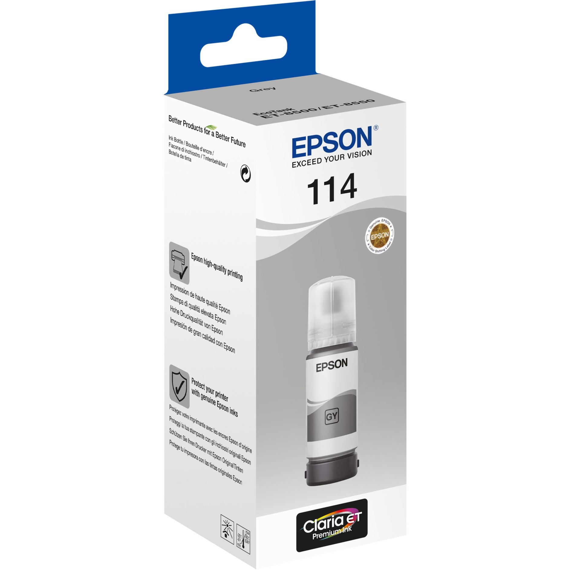 Original Epson C13T07B540 / 114 Tintenflasche grau
