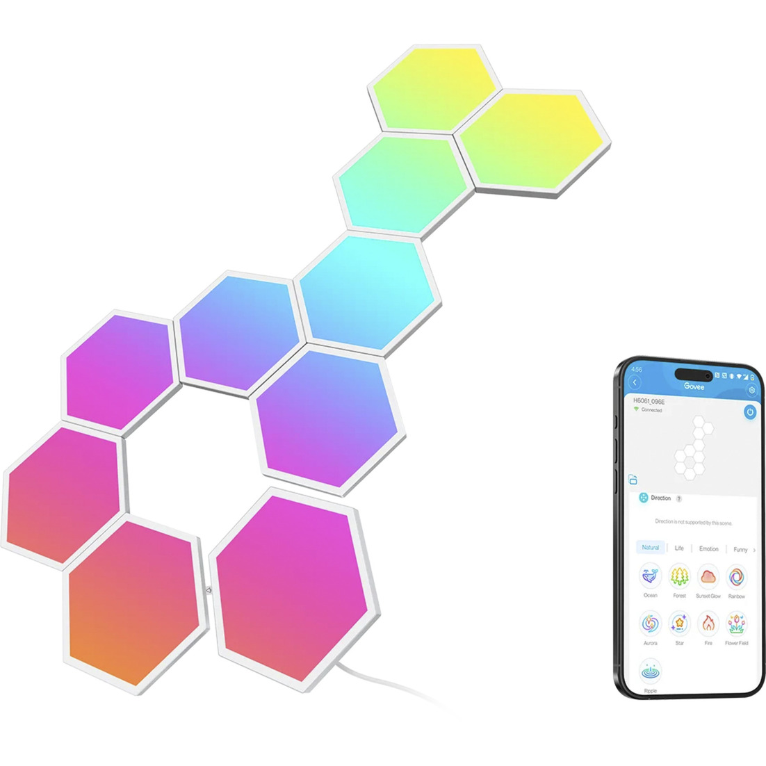 Glide Hexa Lichtpaneele, LED-Leuchte