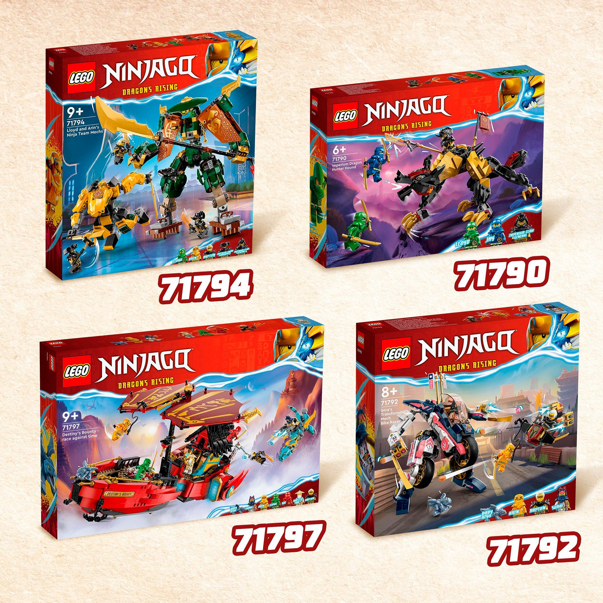 LEGO 71794 Ninjago Lloyds und Arins Training-Mechs, Konstruktionsspielzeug