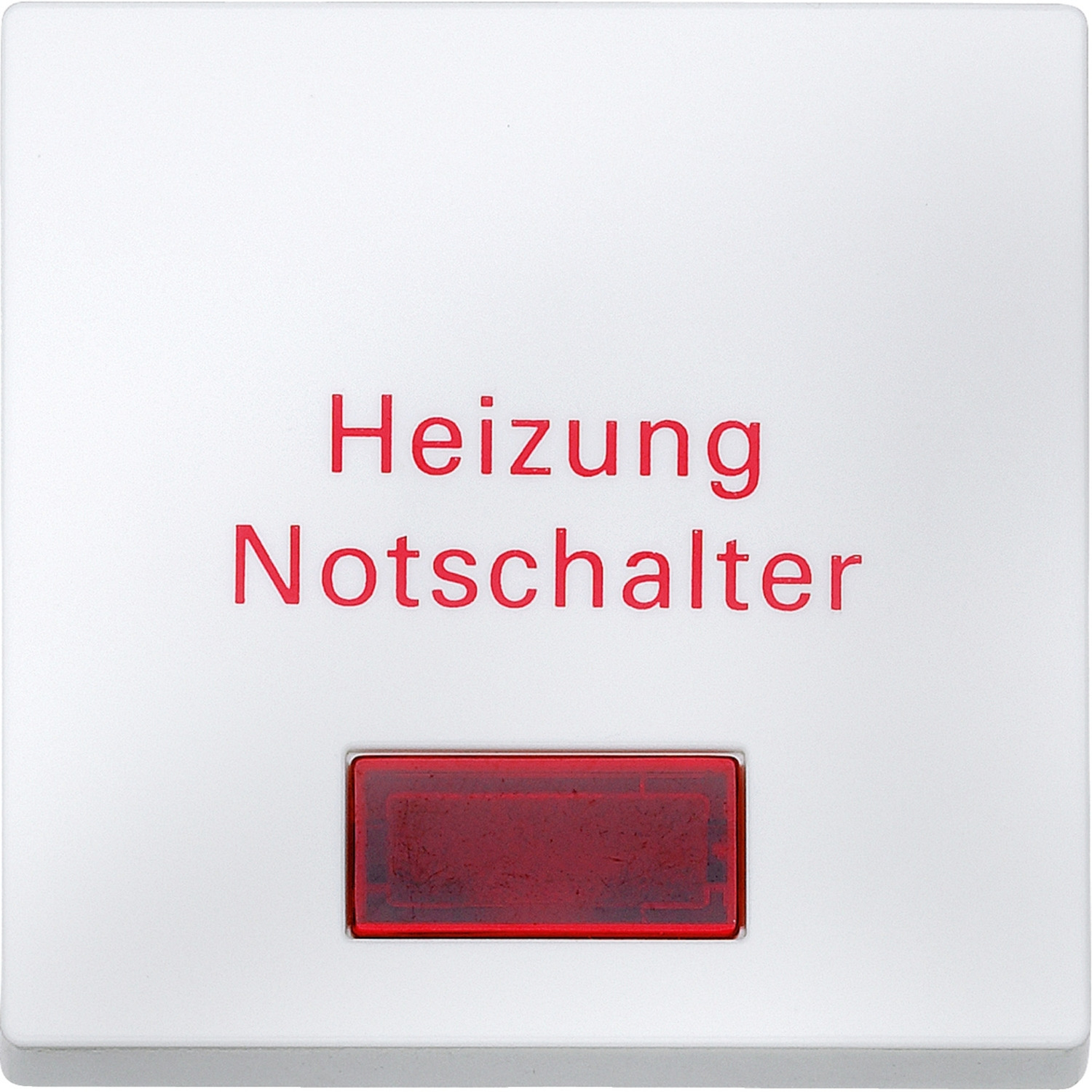 Wippe für Heiz-Not-Aus-Schalter mit rotem Kontrollfenster, 1-fach, Thermoplast