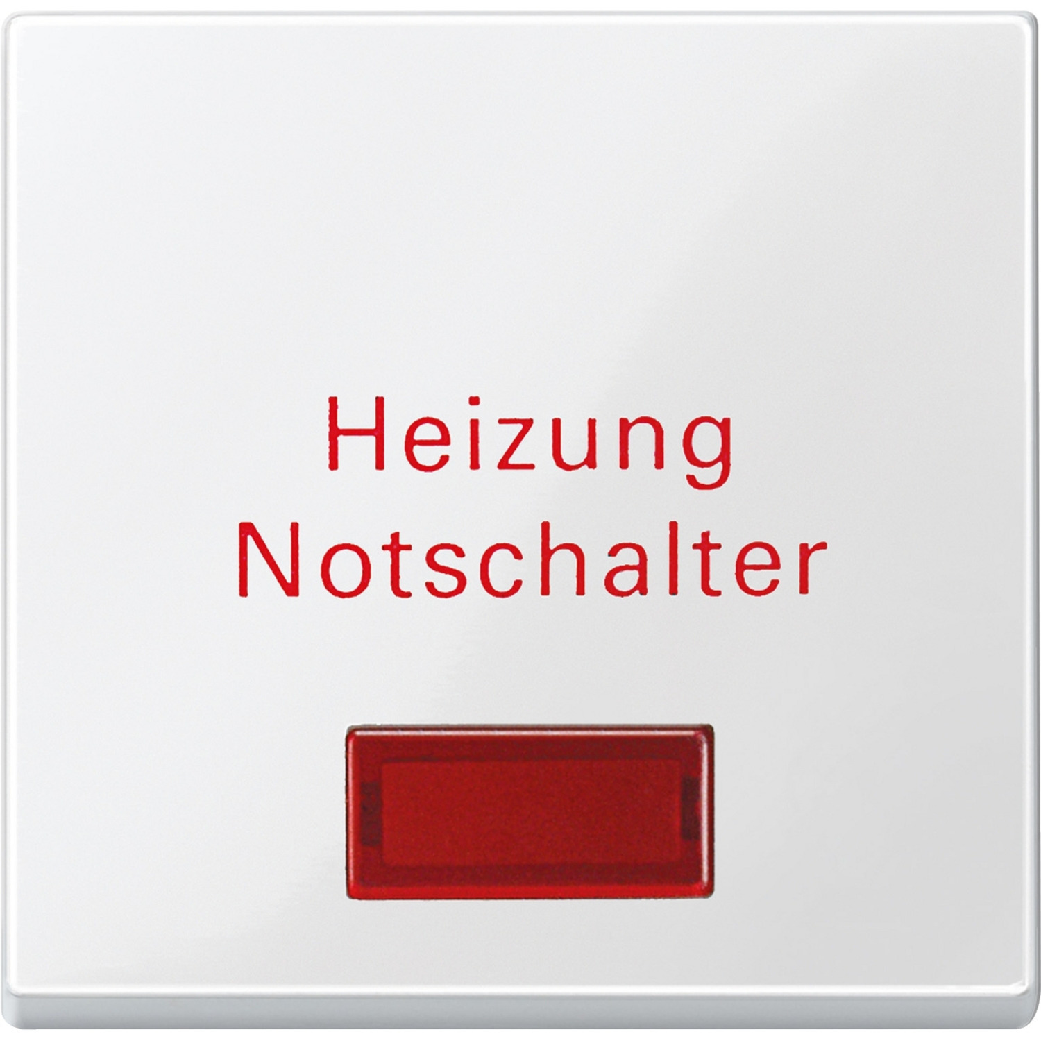 Wippe für Heizungsnot-Schalter Kontrollfenster