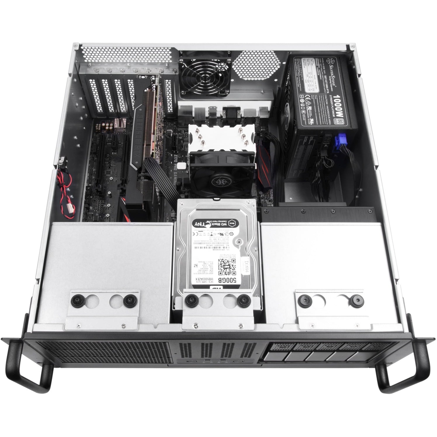 Logitech Rack Ebox H08 SilverStone SST-RM41-H08, Rack-Gehäuse schwarz
