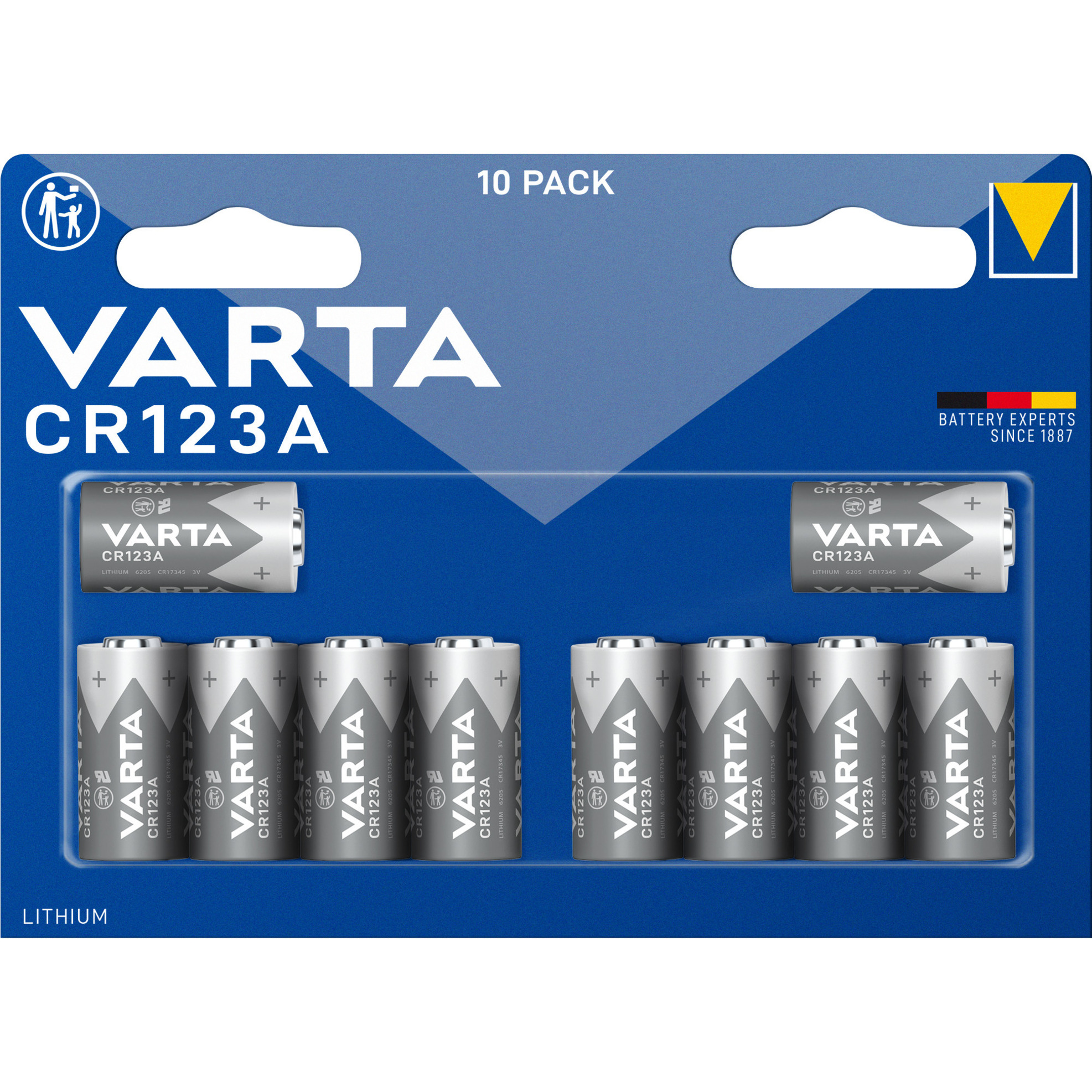Lithium Cylindrical Batterie CR123A 3V, CR17345