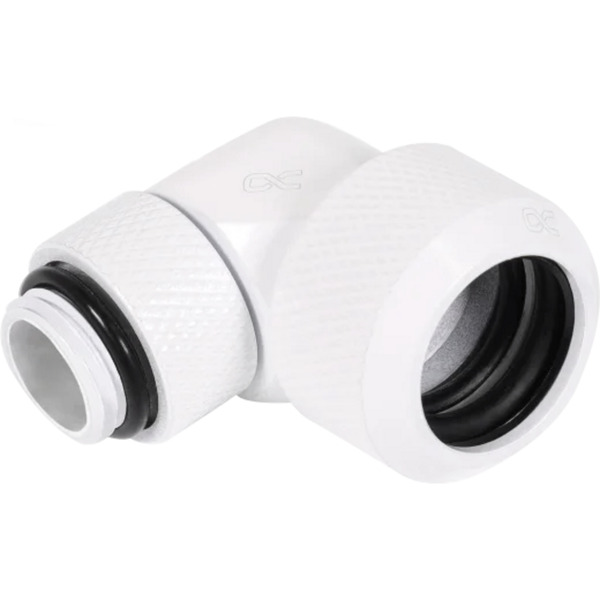 Eiszapfen 13mm HardTube Anschraubtülle 90° drehbar G1/4 - White, Verbindung