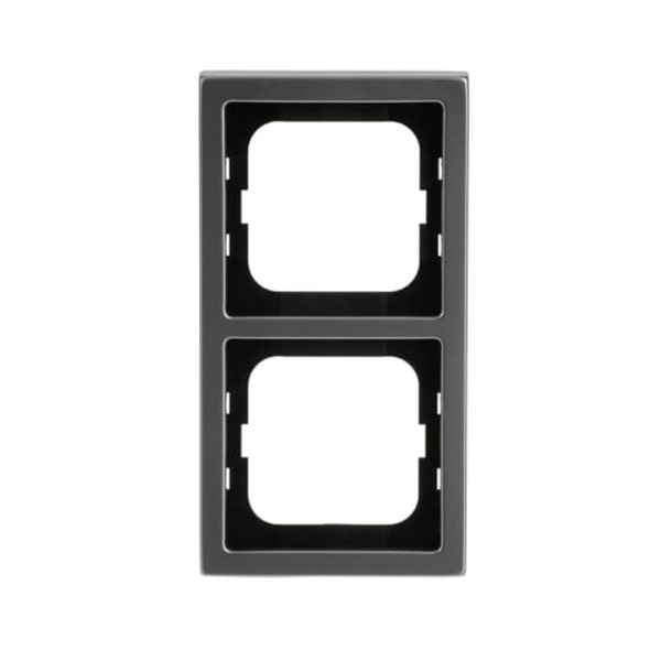 Rahmen zwei-fach pur Edelstahl 1722-866K Edelstahl Anti Fingerprint matt