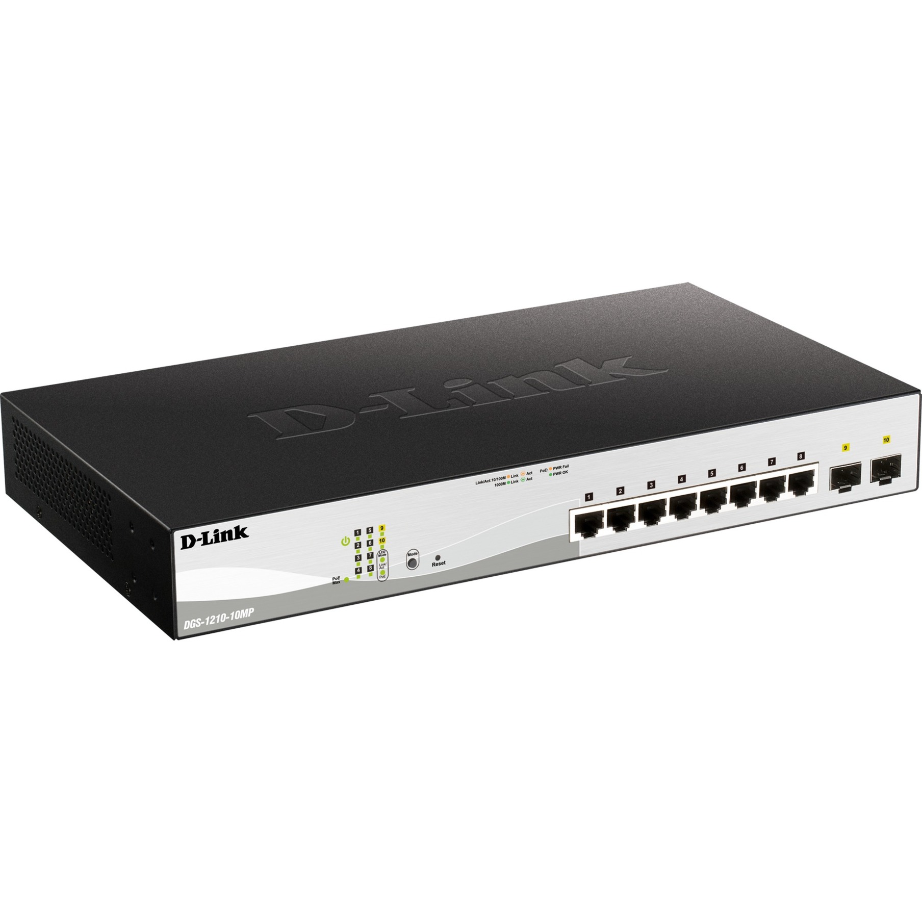 D-Link DGS-1210-10MP/E  PoE/GE/GE/SMA/08, Switch