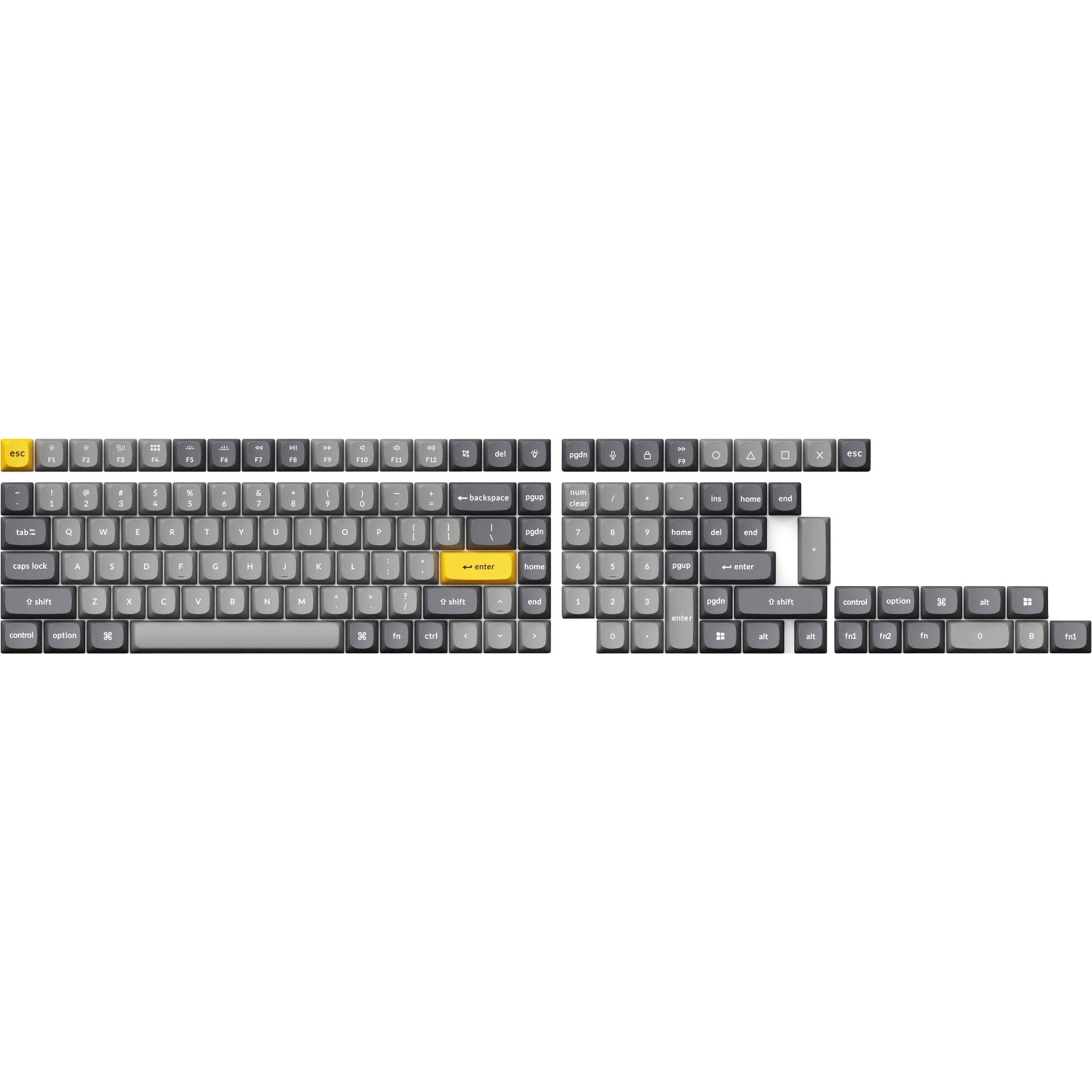 Keychron Double-Shot PBT OSA Full Keycap-Set – Light And Dark Grey, Tastenkappe | 04895248831129 Keychron Double-Shot PBT OSA Full Keycap-Set – Light And Dark Grey, Tastenkappe | 04895248831129