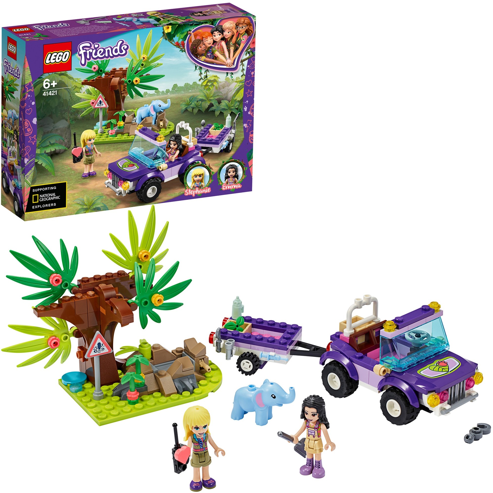 Lego 41421 Friends Rettung des Elefantenbabys mit Transporter, Konstruktionsspielzeug | 05702016619065 Lego 41421 Friends Rettung des Elefantenbabys mit Transporter, Konstruktionsspielzeug | 05702016619065