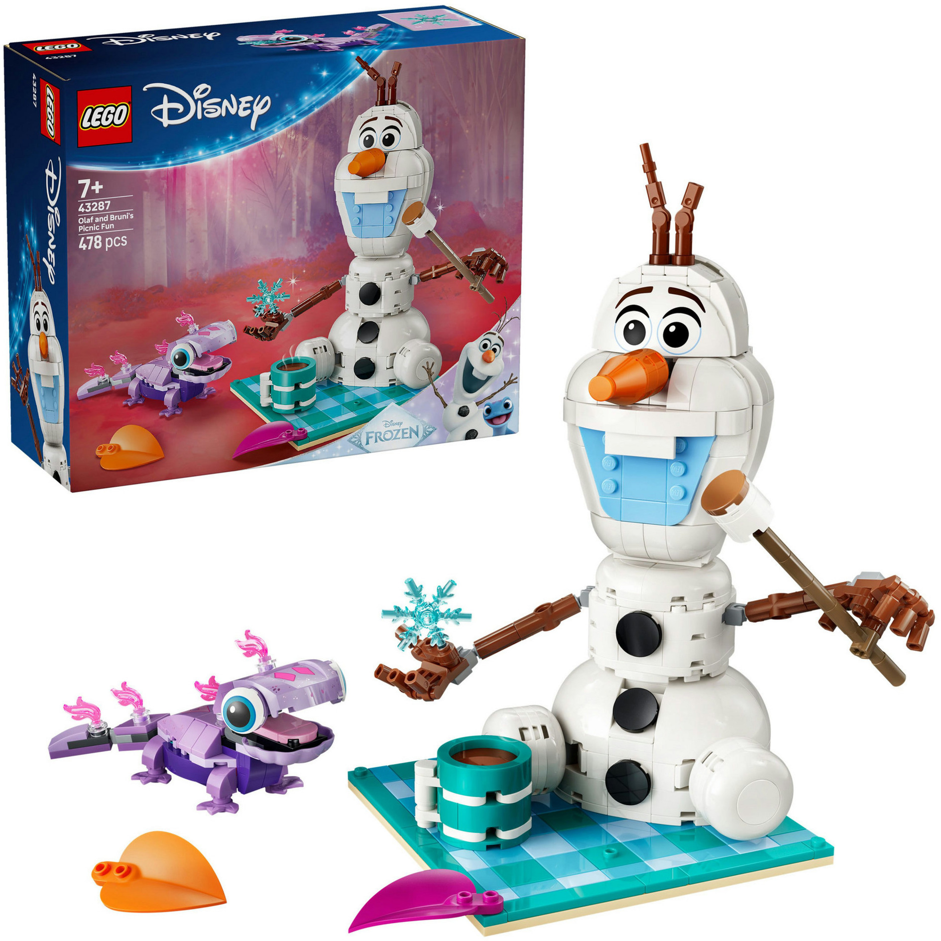 43287 Disney Princess Picknickspaß mit Olaf und Bruni, Konstruktionsspielzeug