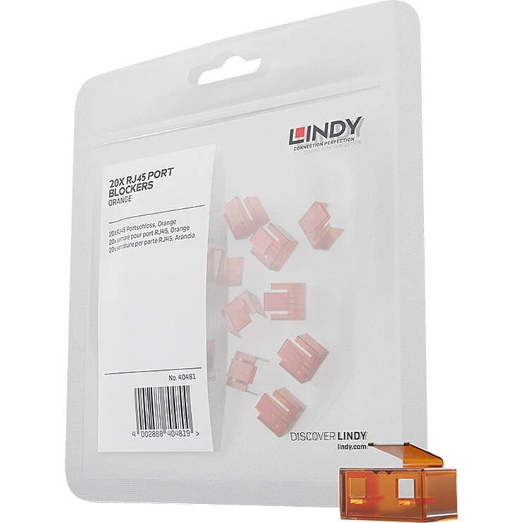 Lindy RJ45 Port Schloss (20 Stück) ohne Schlüssel, Diebstahlschutz | 04002888404815 Lindy RJ45 Port Schloss (20 Stück) ohne Schlüssel, Diebstahlschutz | 04002888404815