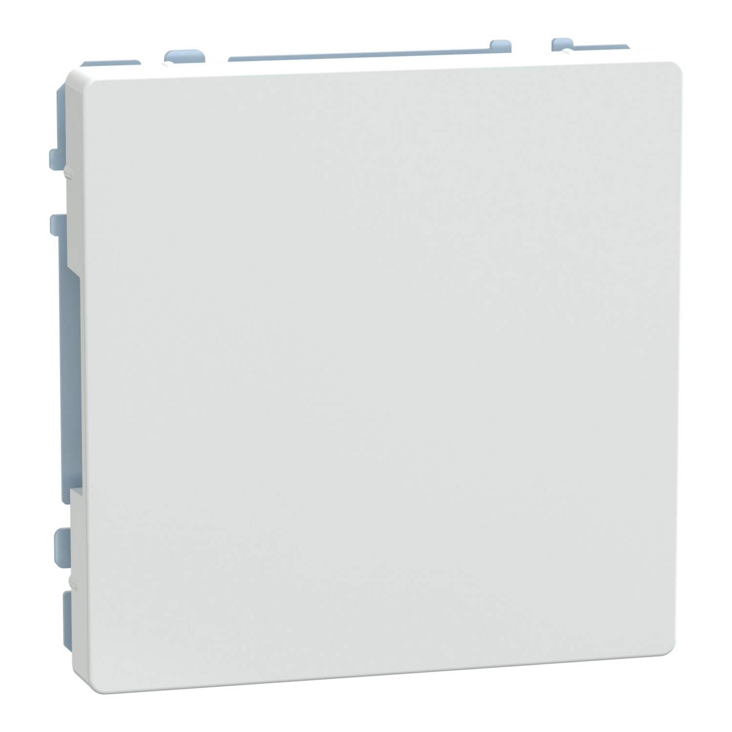 Abdeckung für Relais, Rollladenmehrfachsteuerrelais, Summer, Leistungszusätze, KNX-Unterputzgeräte, universell verwendbar, ohne Krallen, für Schraubbefestigung, Material Thermoplast brillant