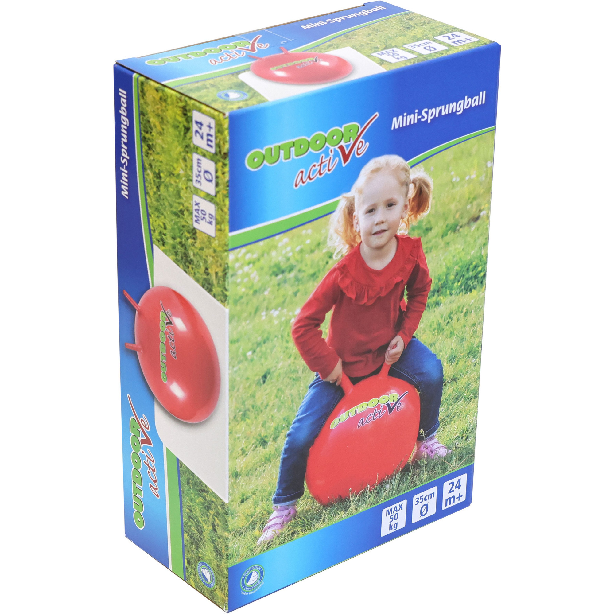 Sprungball mit ca. 35 Zentimeter Durchmesser